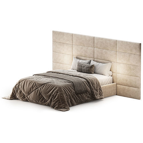 Bed Vanila 3D model 2