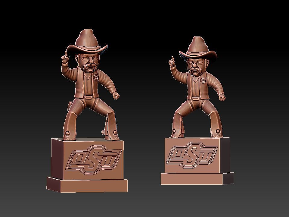 NCAA - Pistol Pete - Oklahoma State University mascot - 3d print 3D print model_1