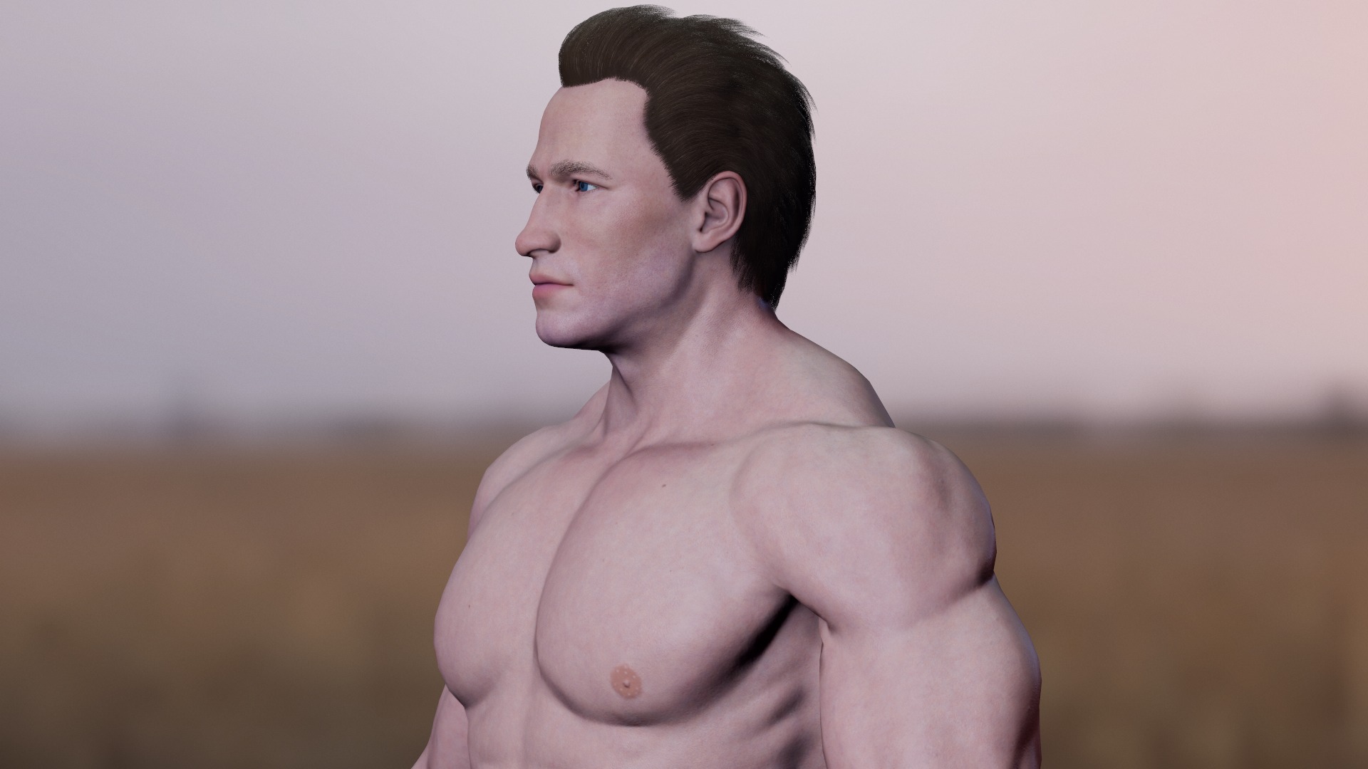 Bodybuilder v02 Low-poly 3D model_11