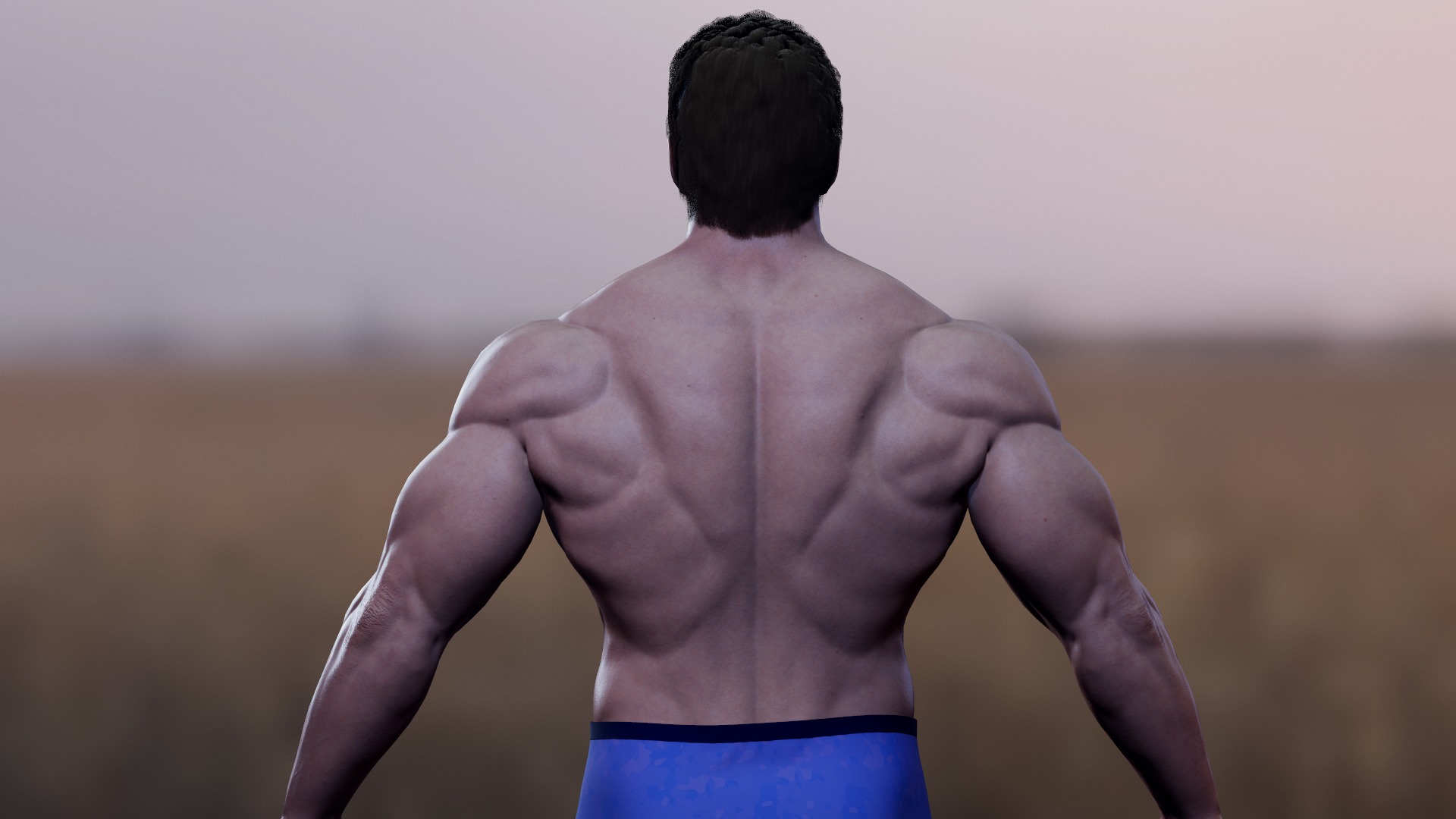 Bodybuilder v02 Low-poly 3D model_13