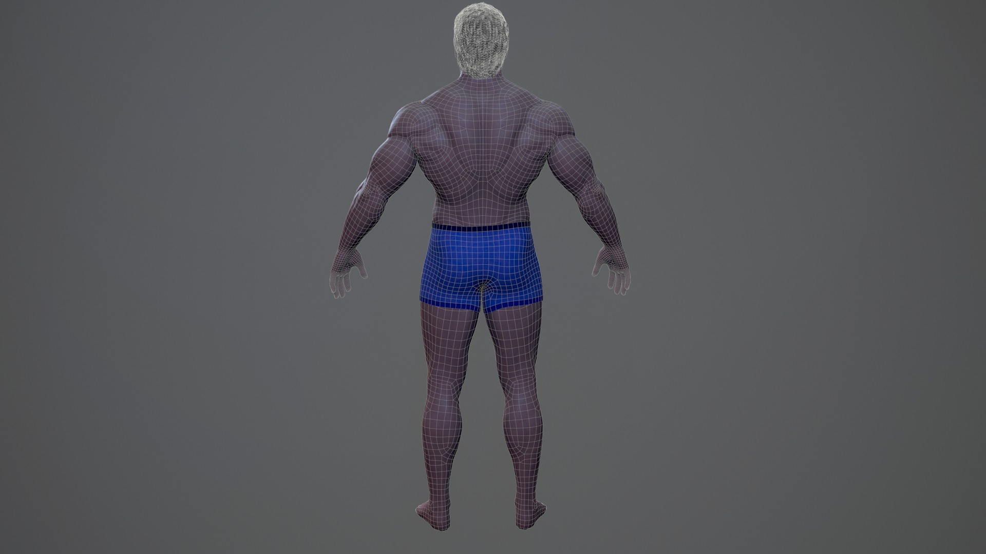 Bodybuilder v02 Low-poly 3D model_22