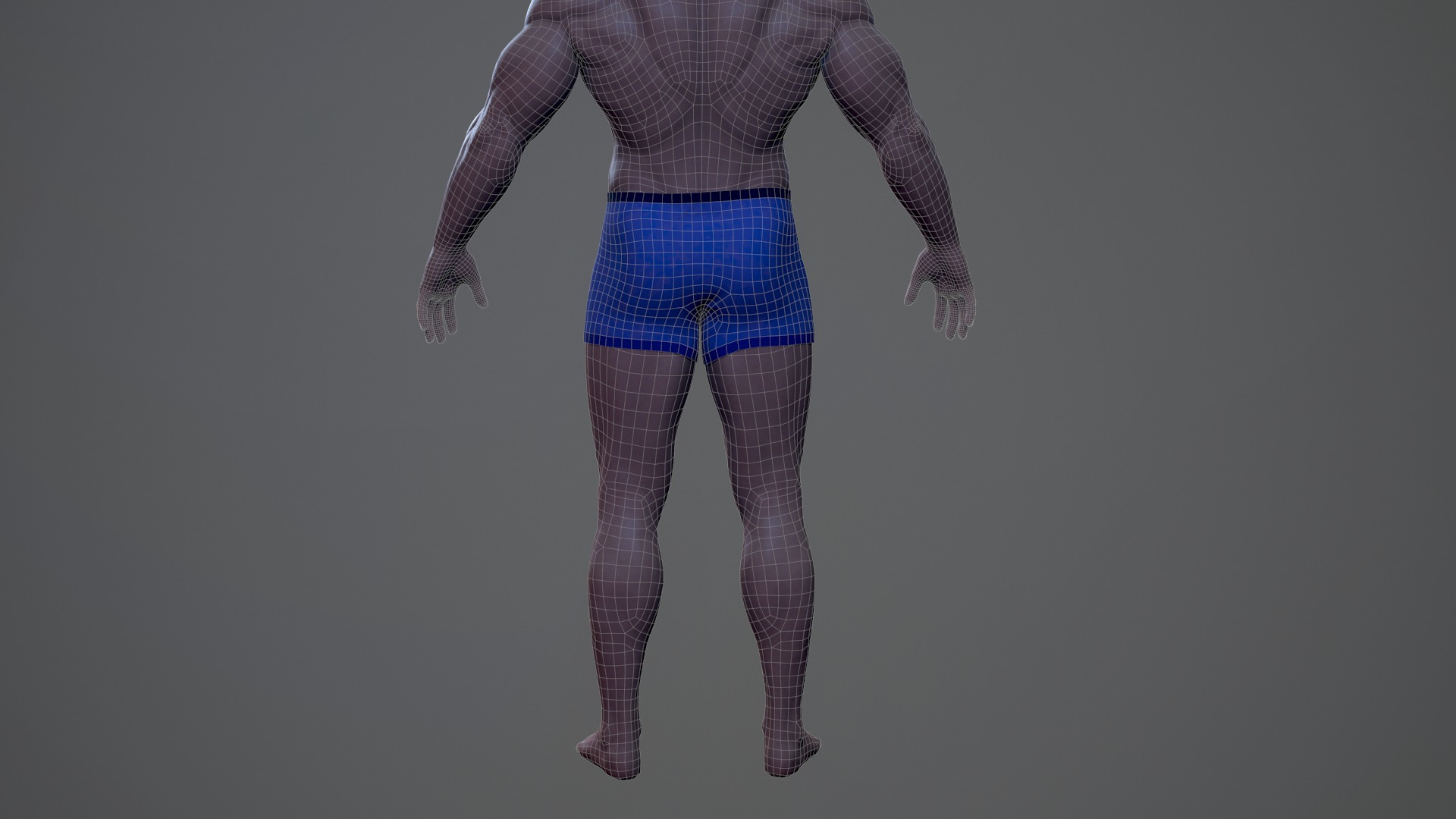 Bodybuilder v02 Low-poly 3D model_21
