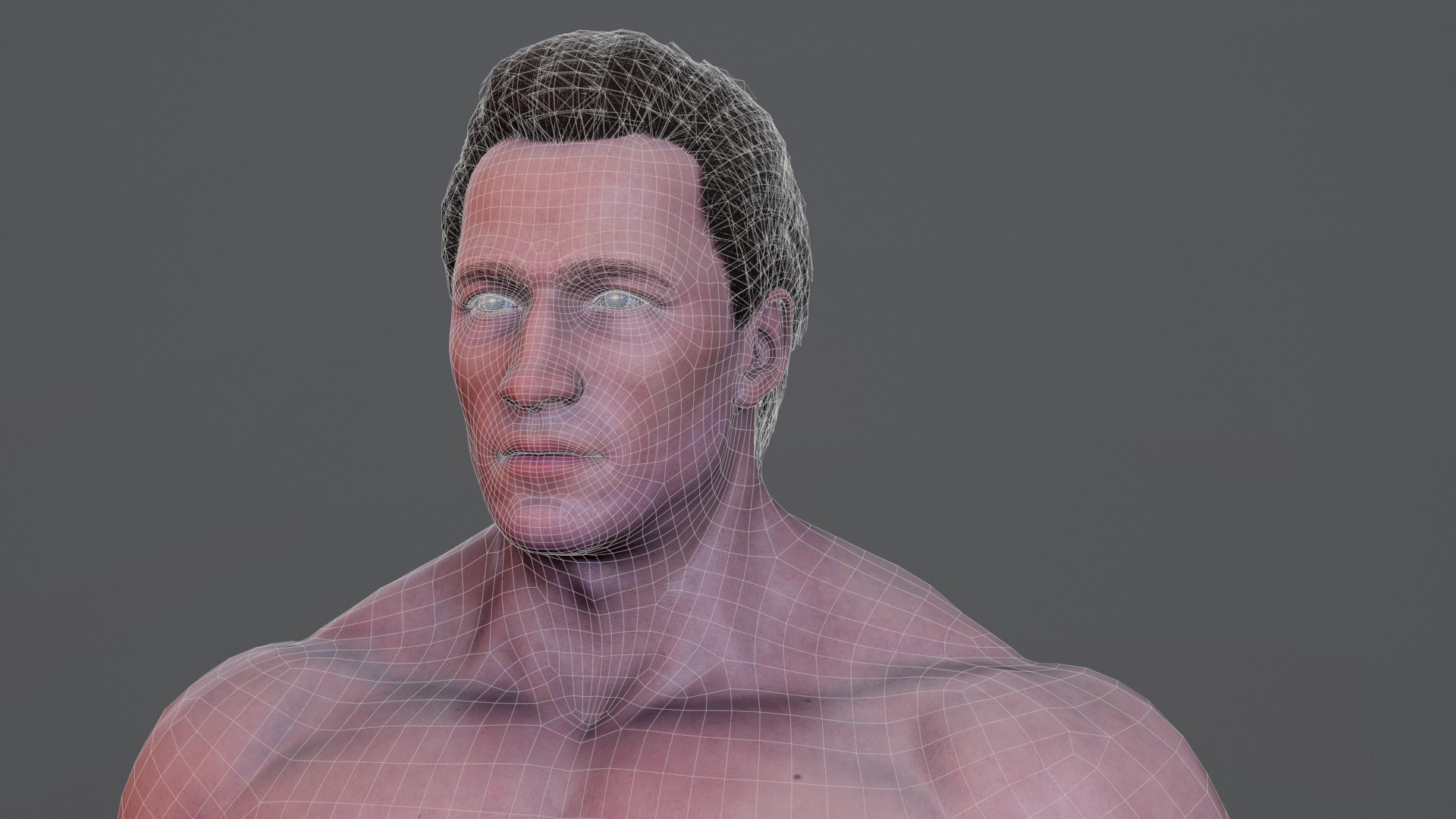Bodybuilder v02 Low-poly 3D model_16