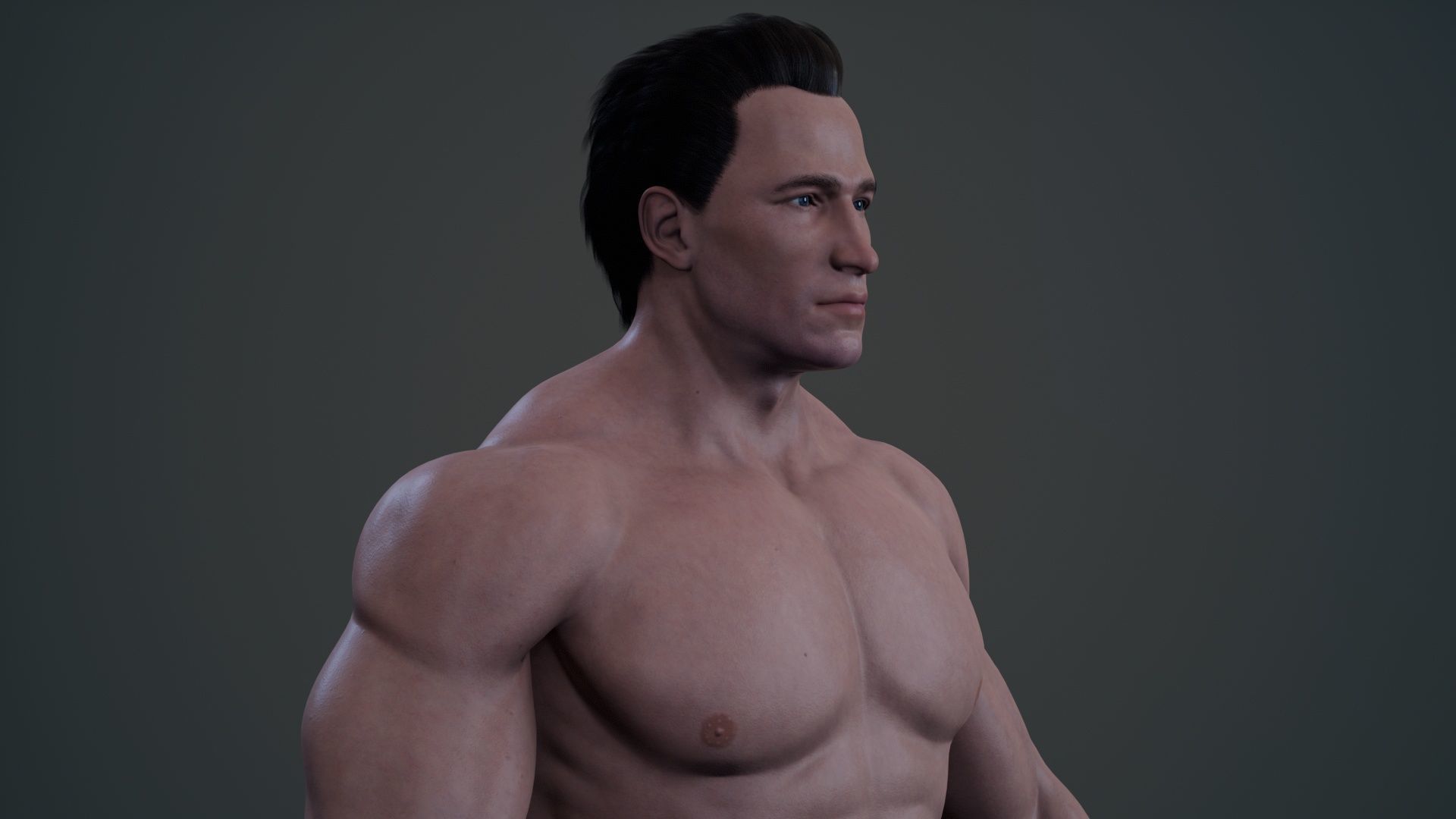 Bodybuilder v02 Low-poly 3D model_8