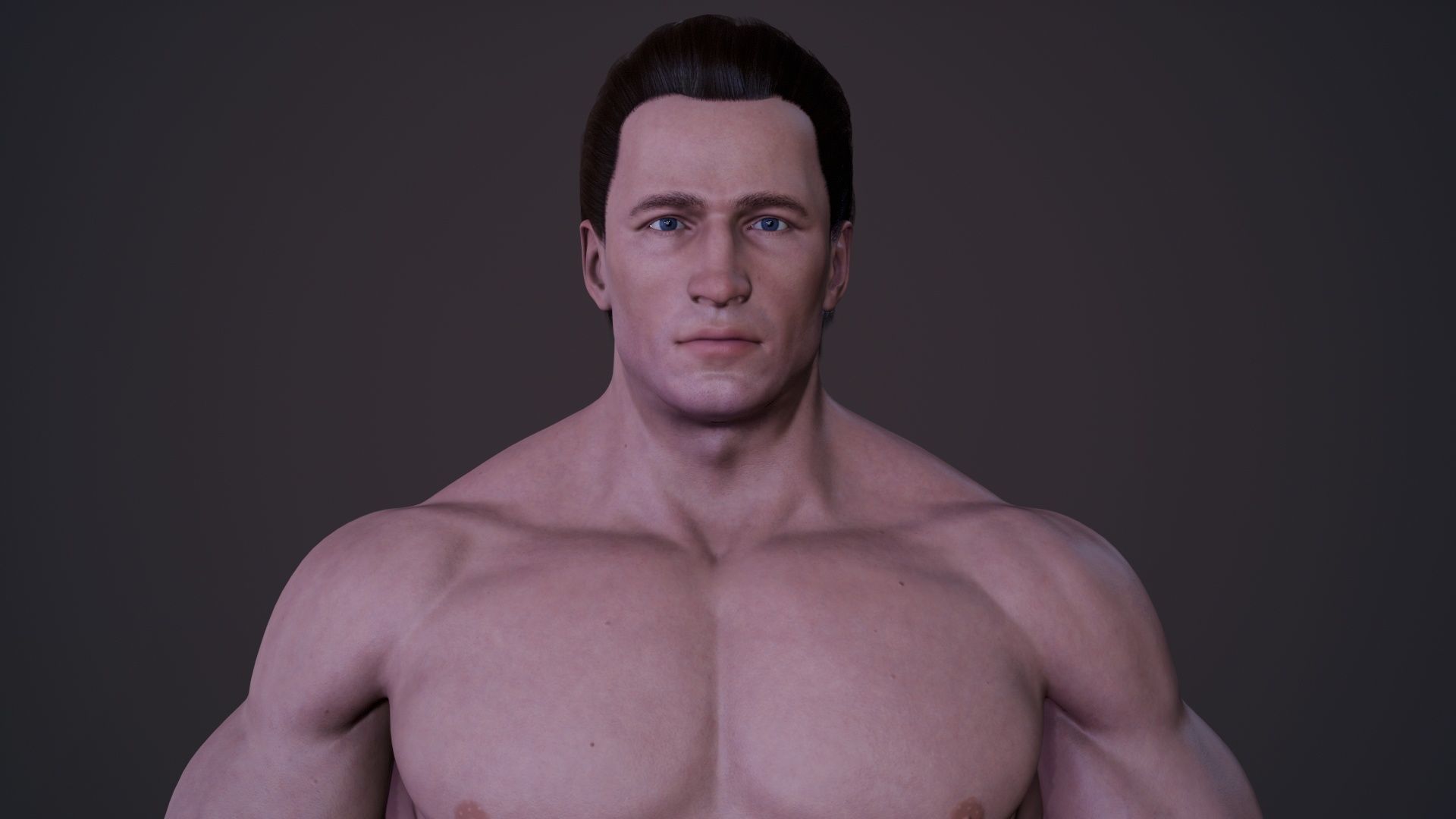 Bodybuilder v02 Low-poly 3D model_2