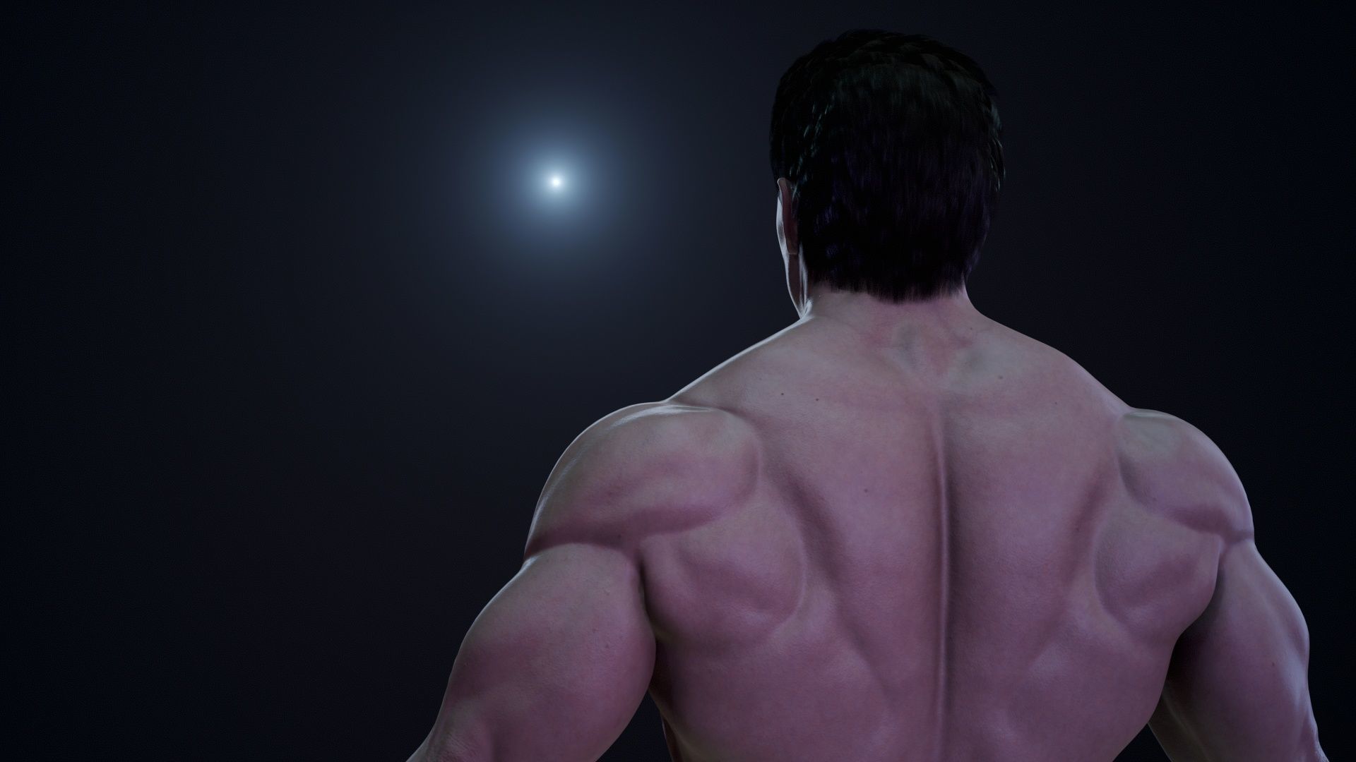 Bodybuilder v02 Low-poly 3D model_10