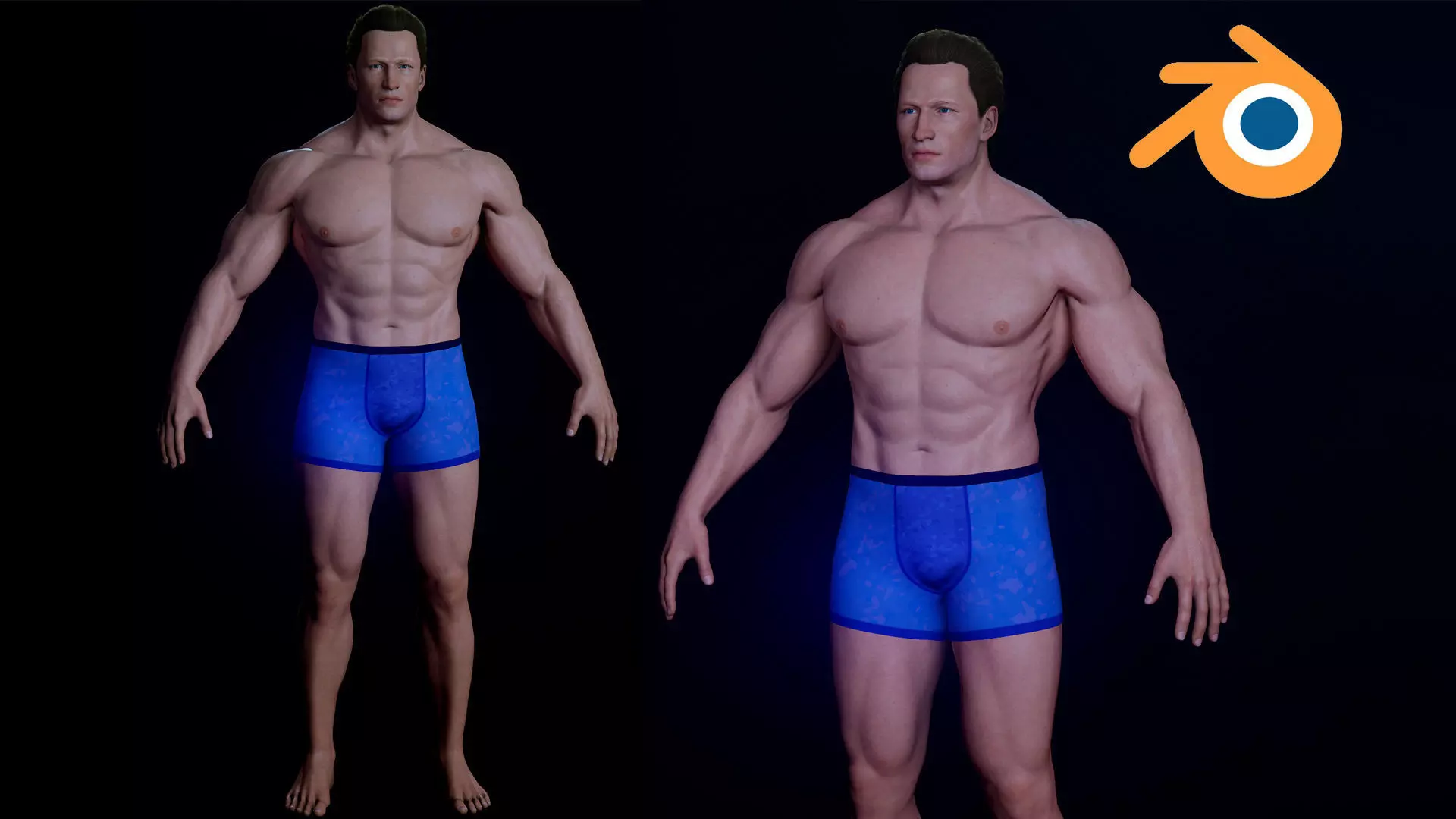 Bodybuilder v02 Low-poly 3D model_0
