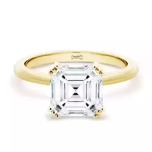 Asscher Cut Solitaire Engagement Ring