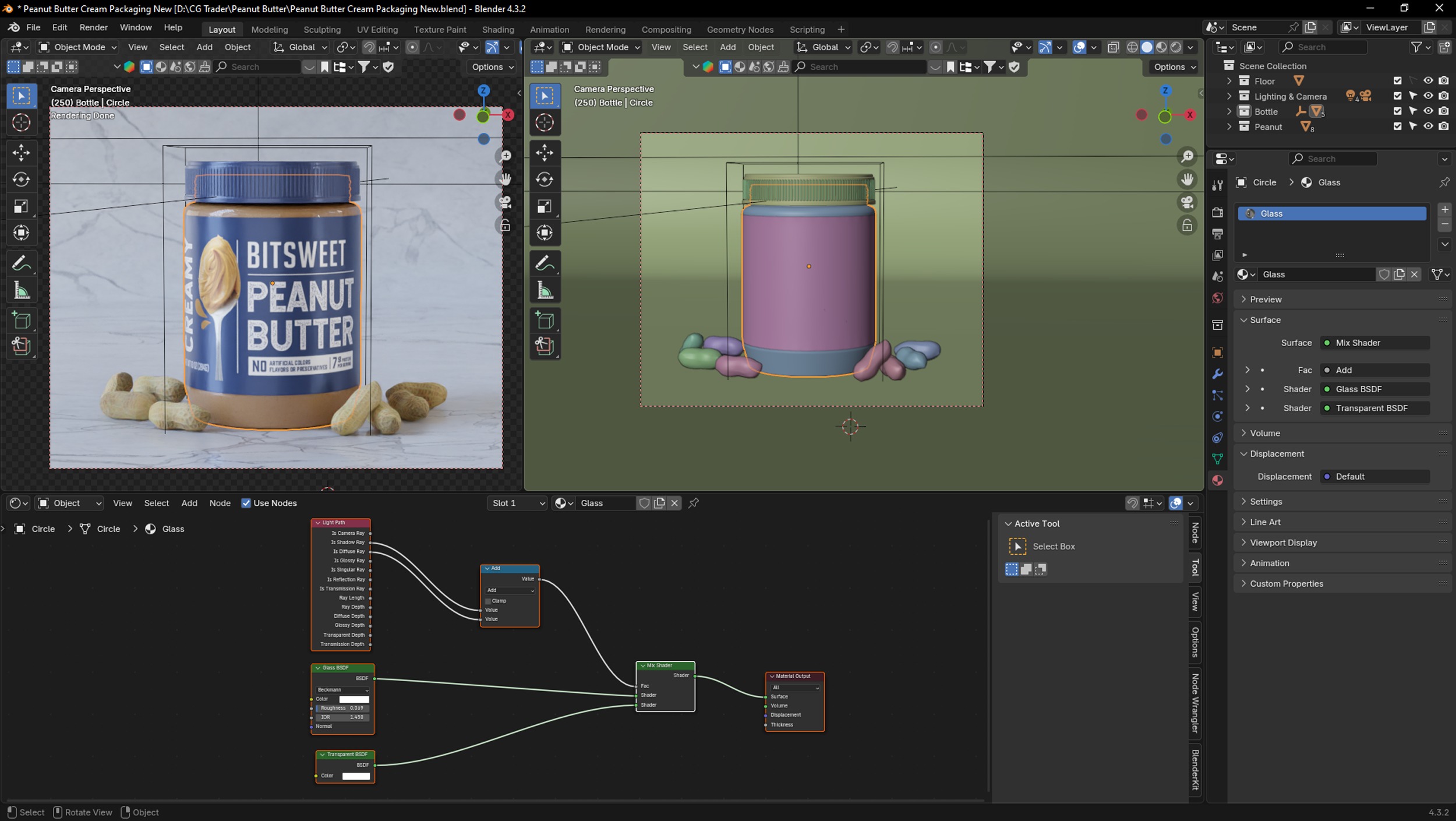 Peanut Butter Cream Packaging 3D model_10