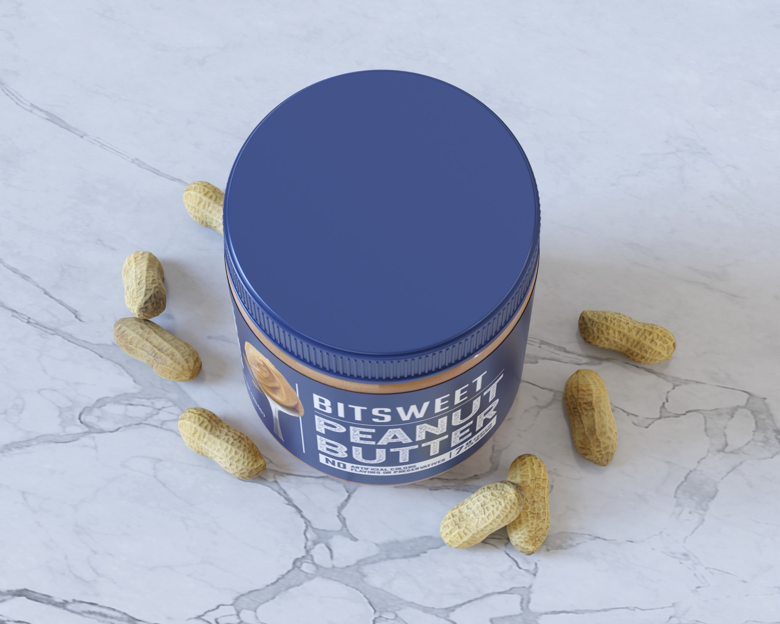 Peanut Butter Cream Packaging 3D model_3