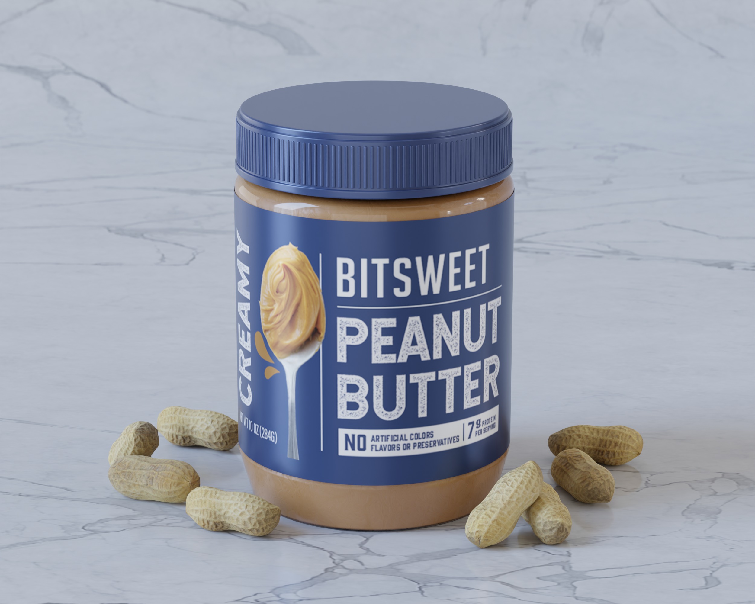 Peanut Butter Cream Packaging 3D model_1