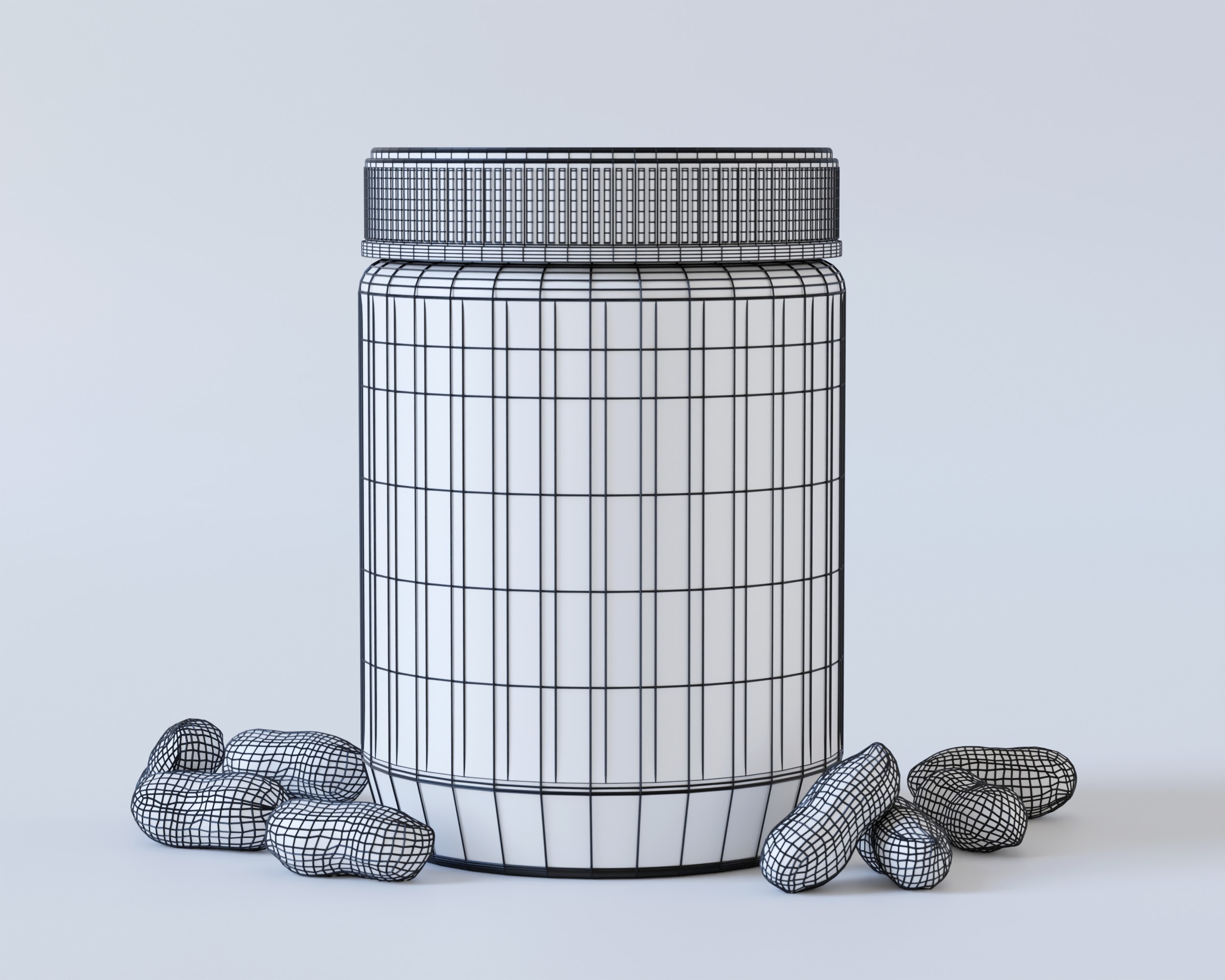 Peanut Butter Cream Packaging 3D model_9