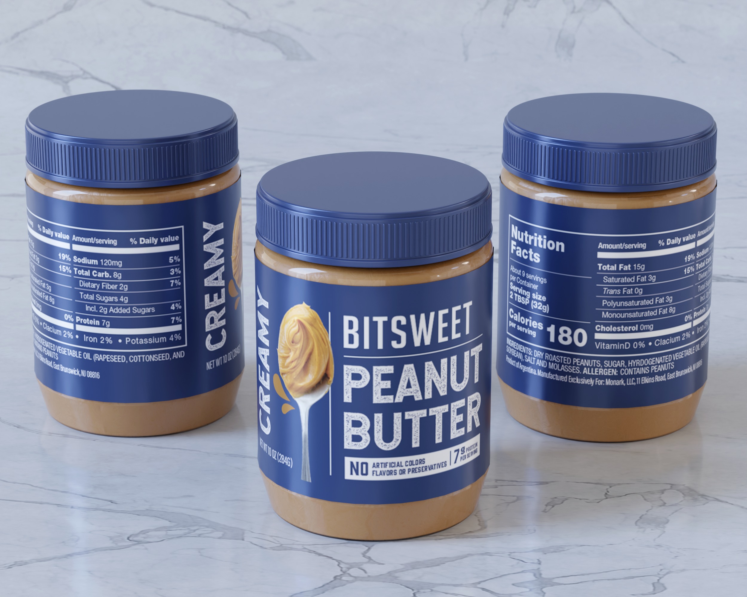 Peanut Butter Cream Packaging 3D model_8