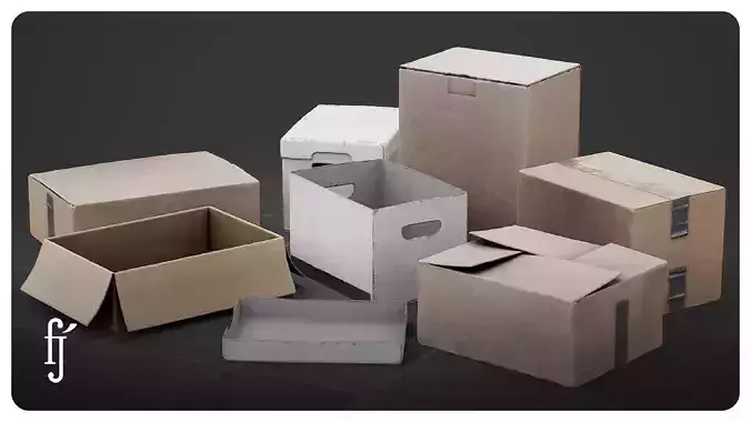 Cardboard Boxes Set