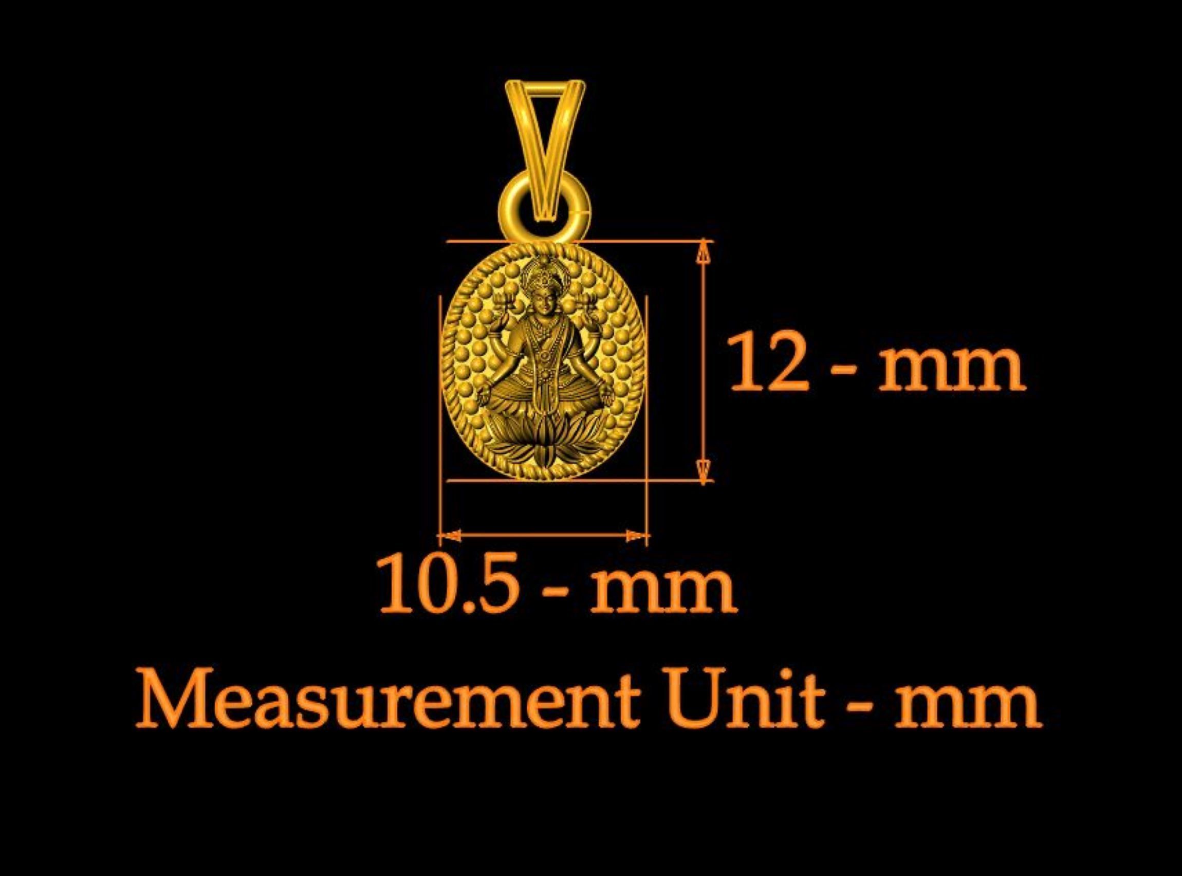 Lucky Lakshmi Pendant - 0060 3D print model_1