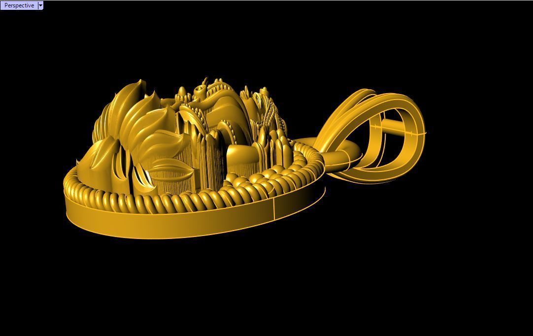 Lucky Lakshmi Pendant - 0060 3D print model_6