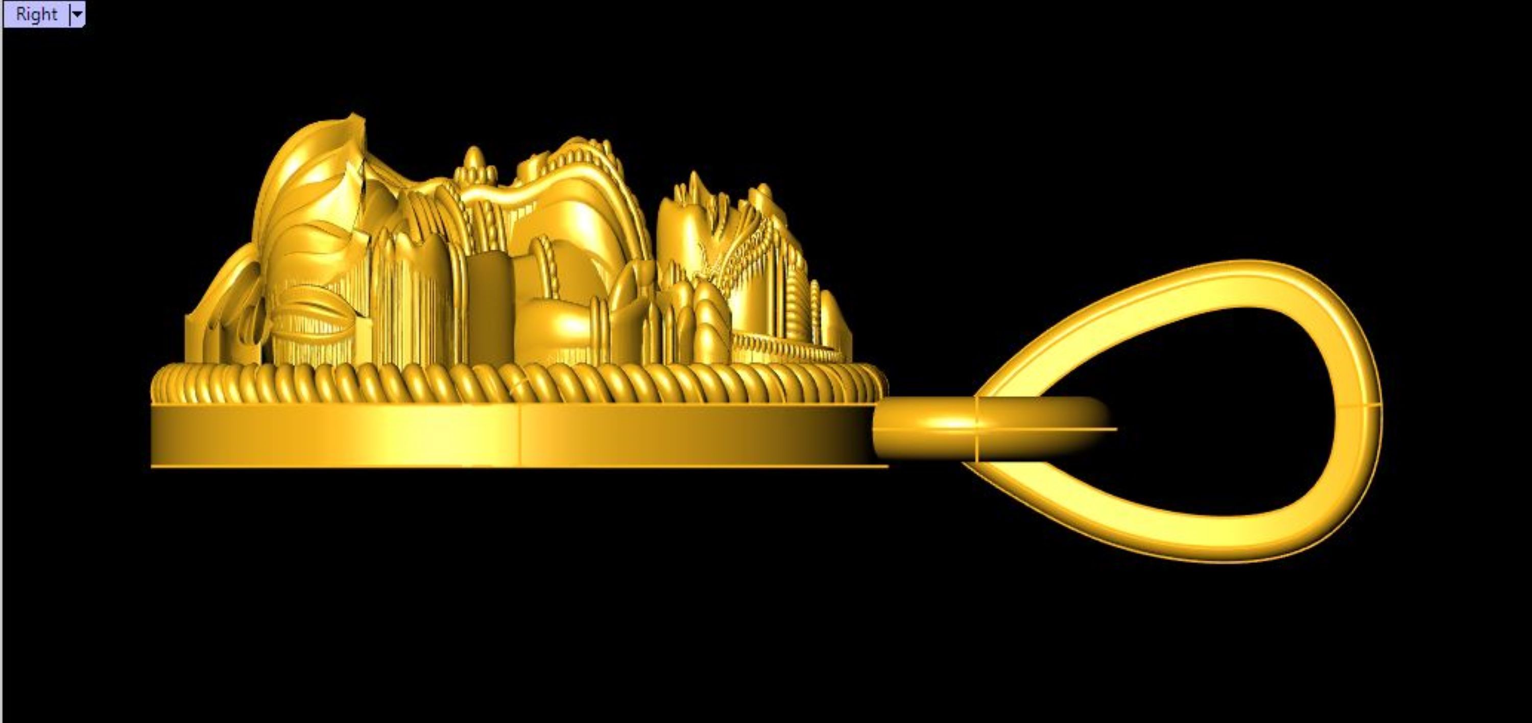 Lucky Lakshmi Pendant - 0060 3D print model_4