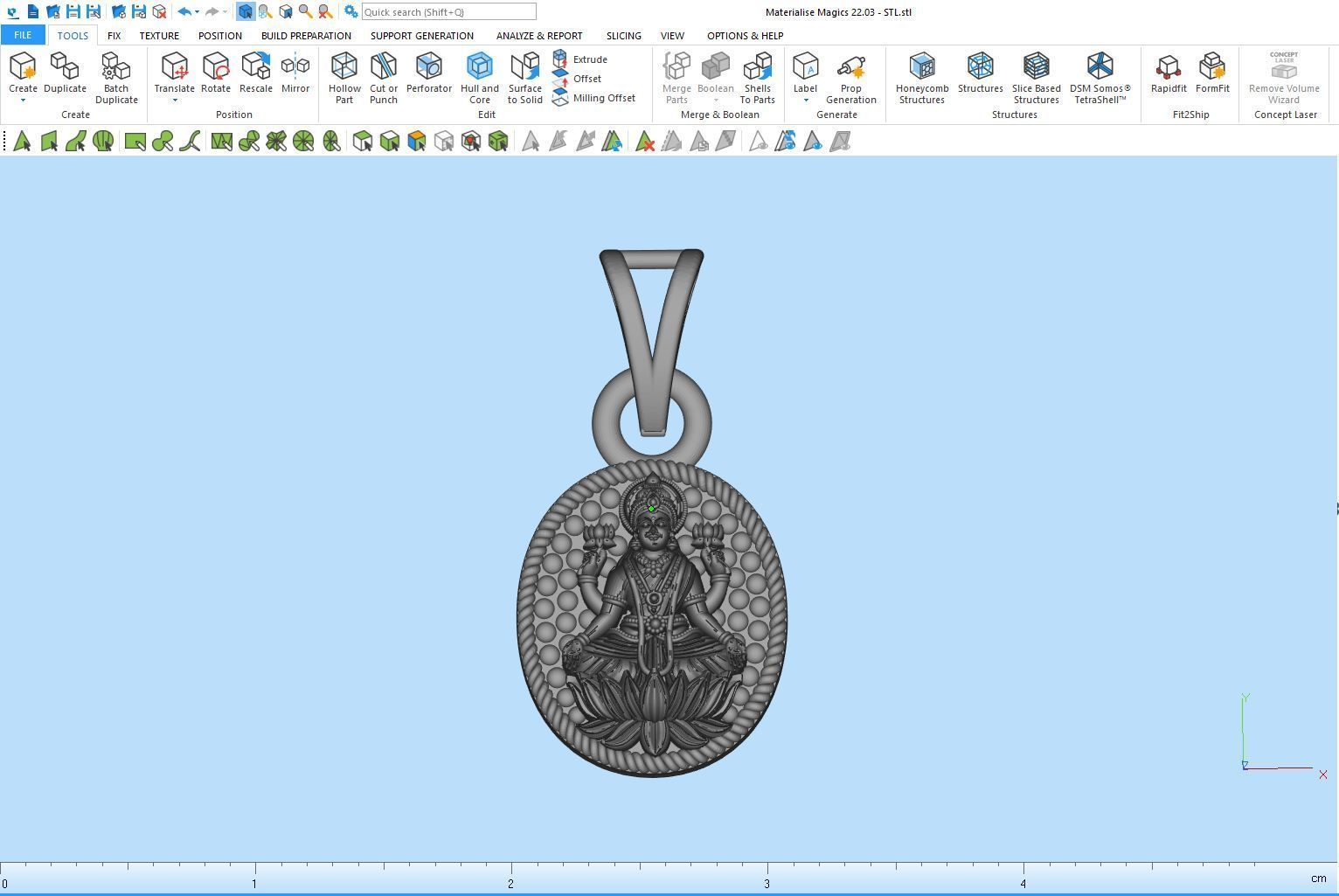 Lucky Lakshmi Pendant - 0060 3D print model_8
