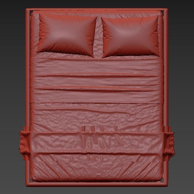 Modular Bed Frame 3D model_3