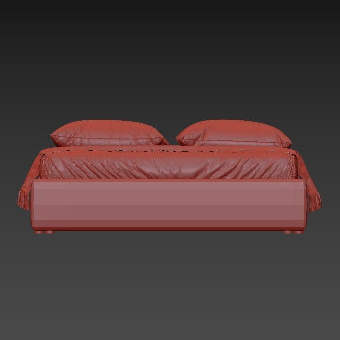 Modular Bed Frame 3D model_4