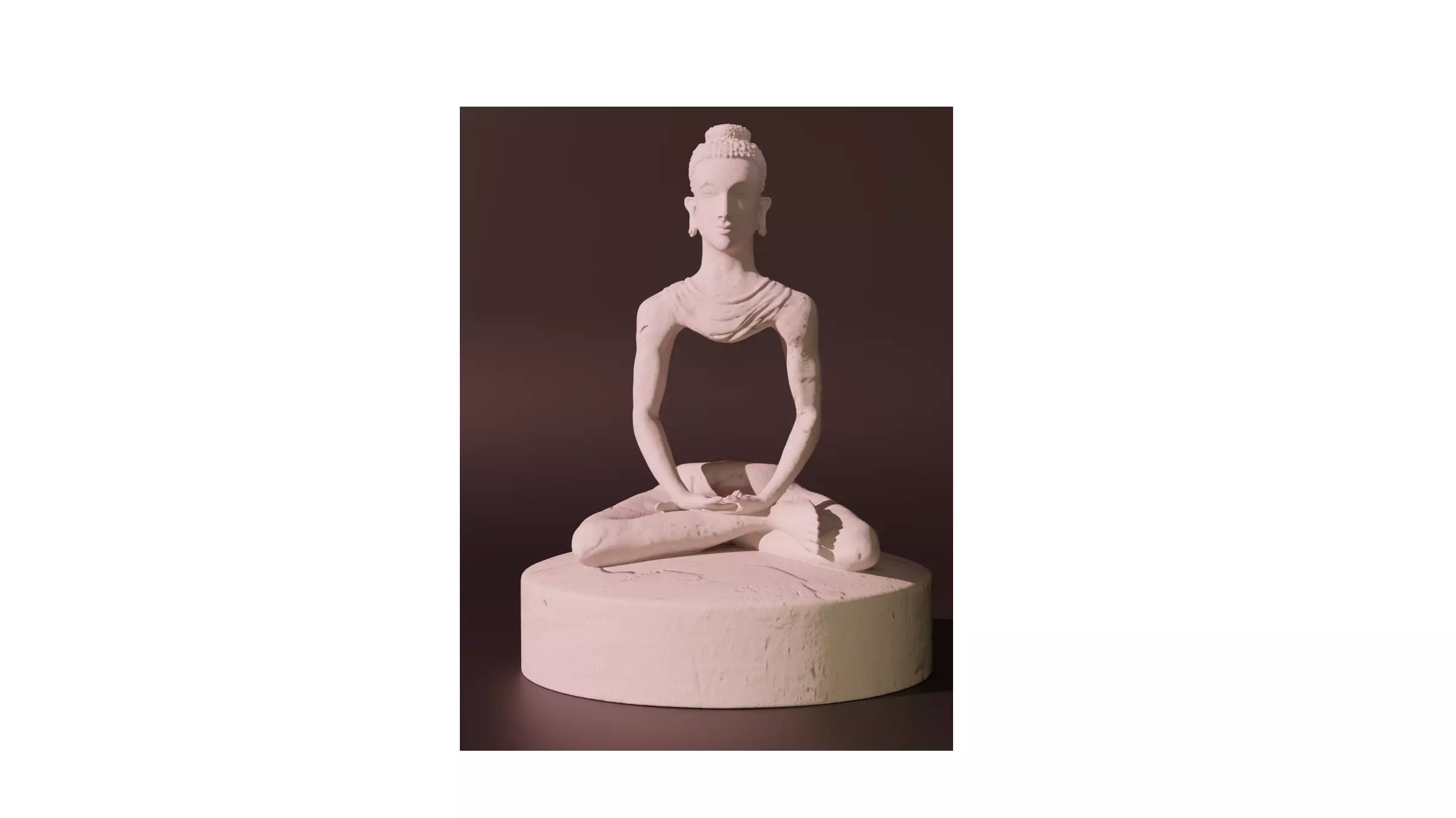 Meditation Monk statue 3D print model