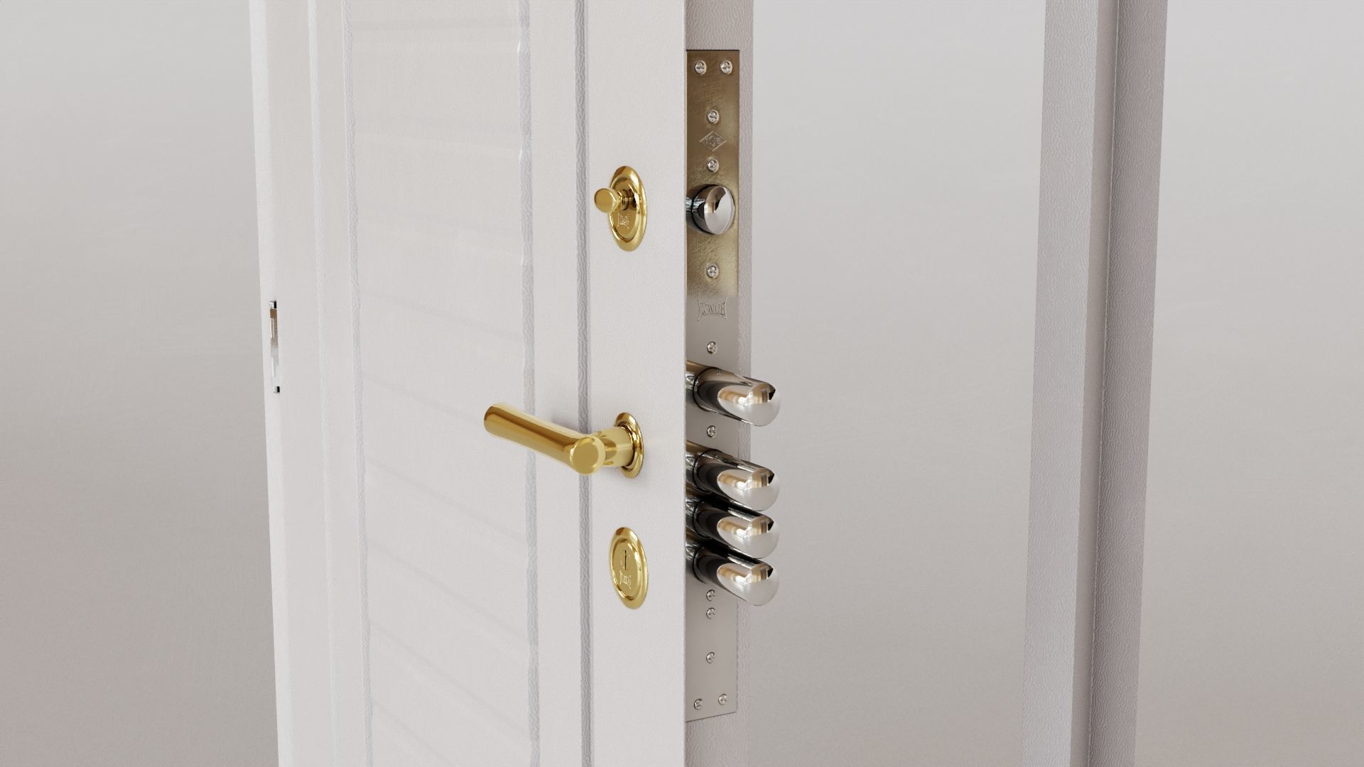 Apartment Exterior Door 3D model_3