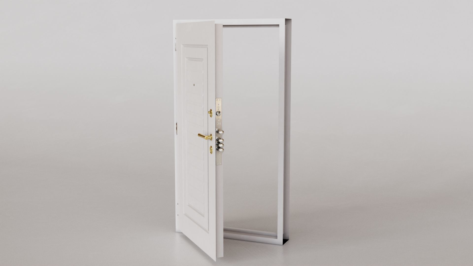 Apartment Exterior Door 3D model_2