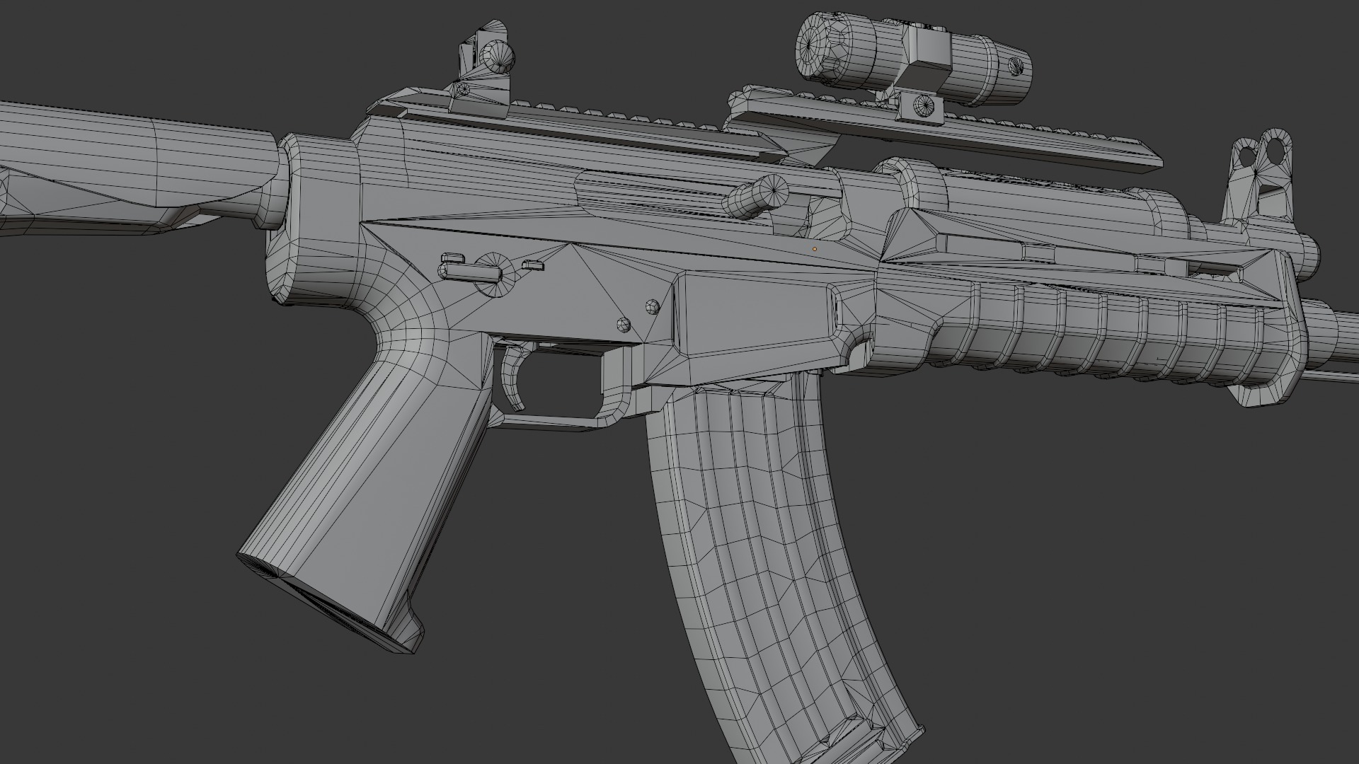 Assault rifle - Rigged 3D model_19