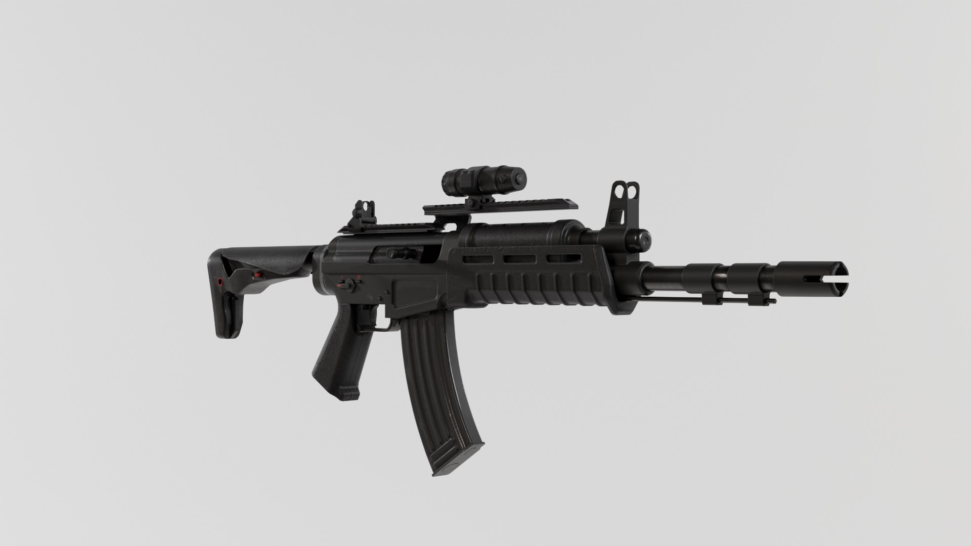 Assault rifle - Rigged 3D model_11