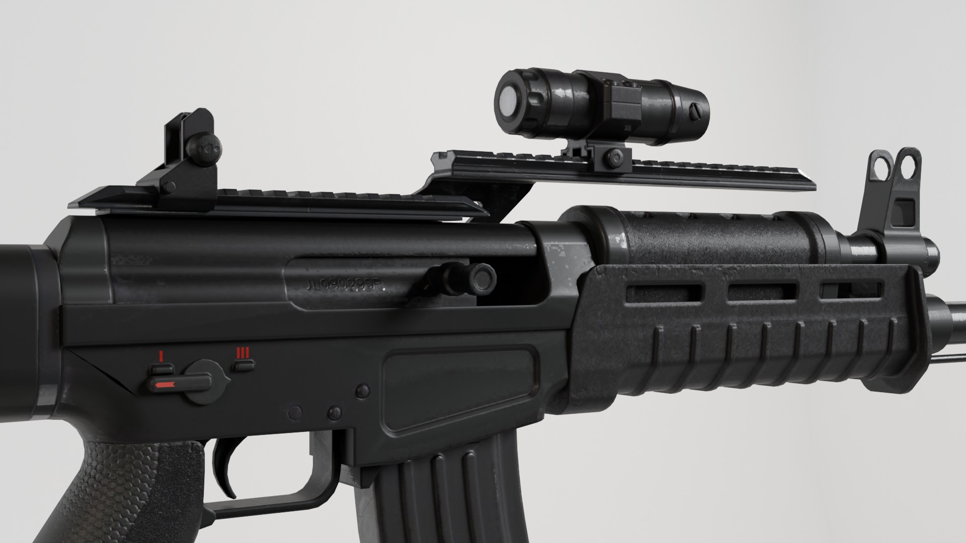 Assault rifle - Rigged 3D model_2