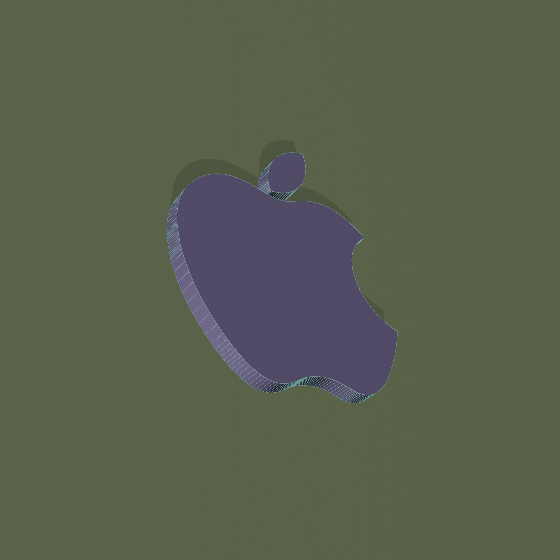 Apple logo 3D model_5