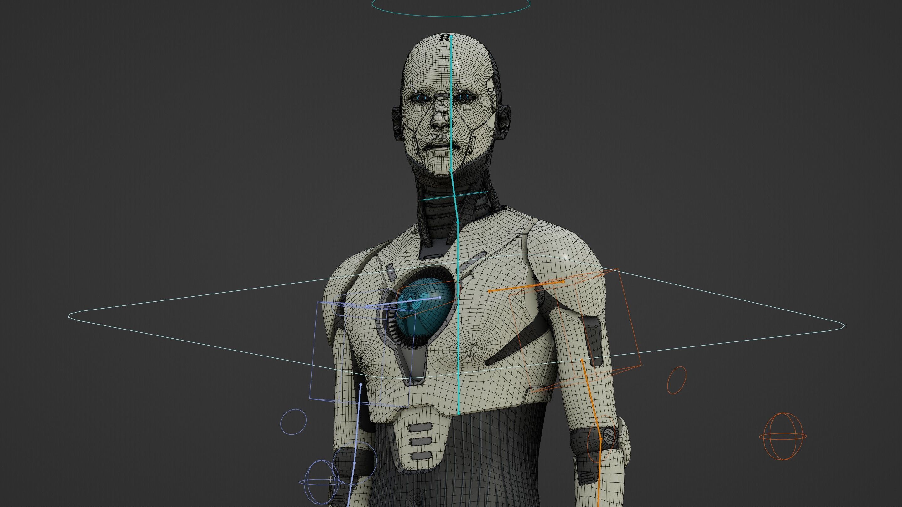HUMANOID ORPHEUS-C  Rigged for Unreal Engine - Unity - MIXAMO  3D model_39