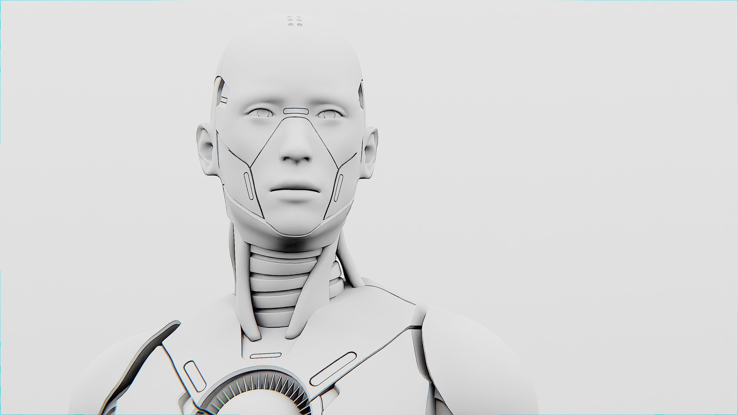 HUMANOID ORPHEUS-C  Rigged for Unreal Engine - Unity - MIXAMO  3D model_36
