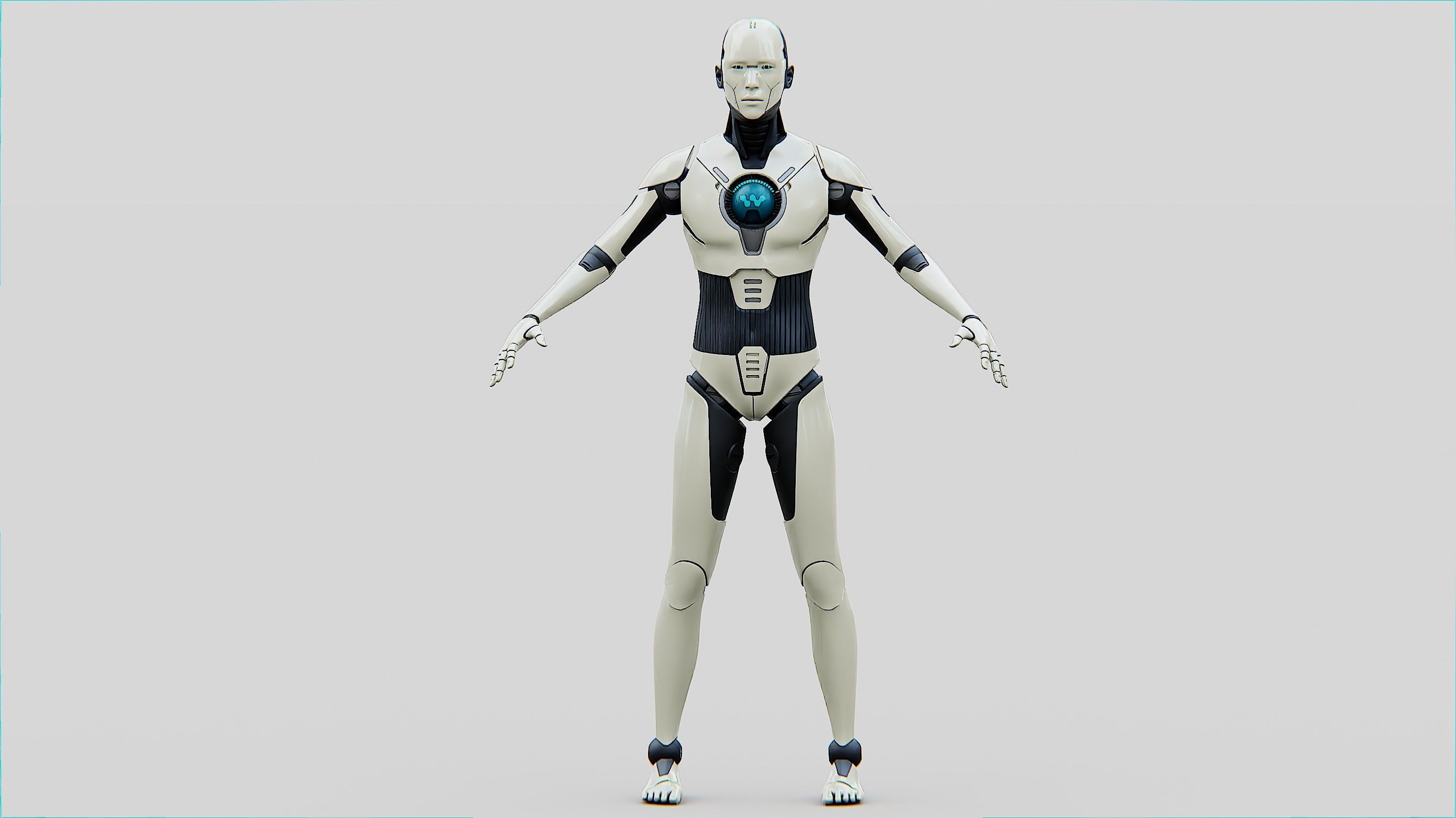 HUMANOID ORPHEUS-C  Rigged for Unreal Engine - Unity - MIXAMO  3D model_30