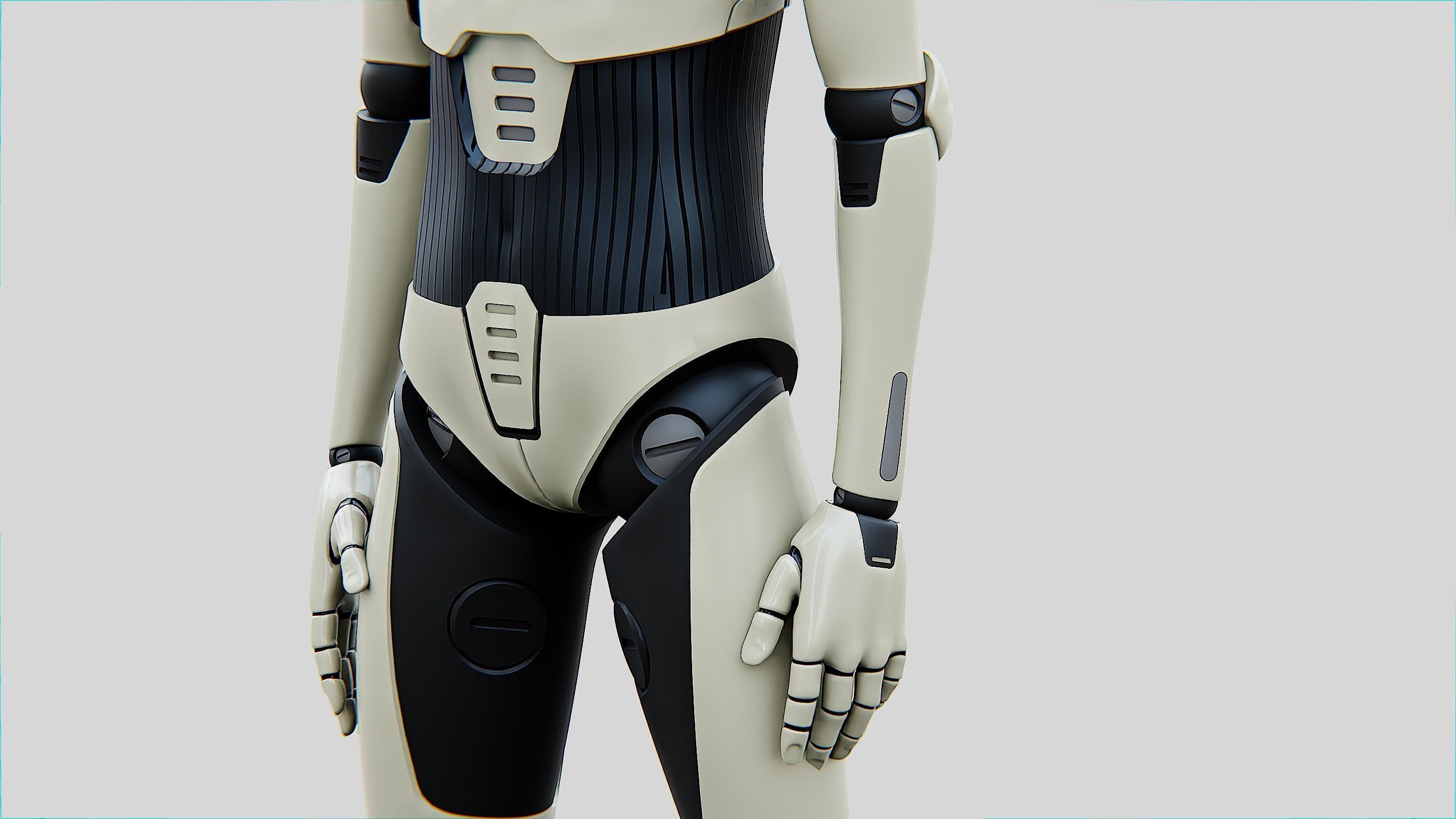 HUMANOID ORPHEUS-C  Rigged for Unreal Engine - Unity - MIXAMO  3D model_29