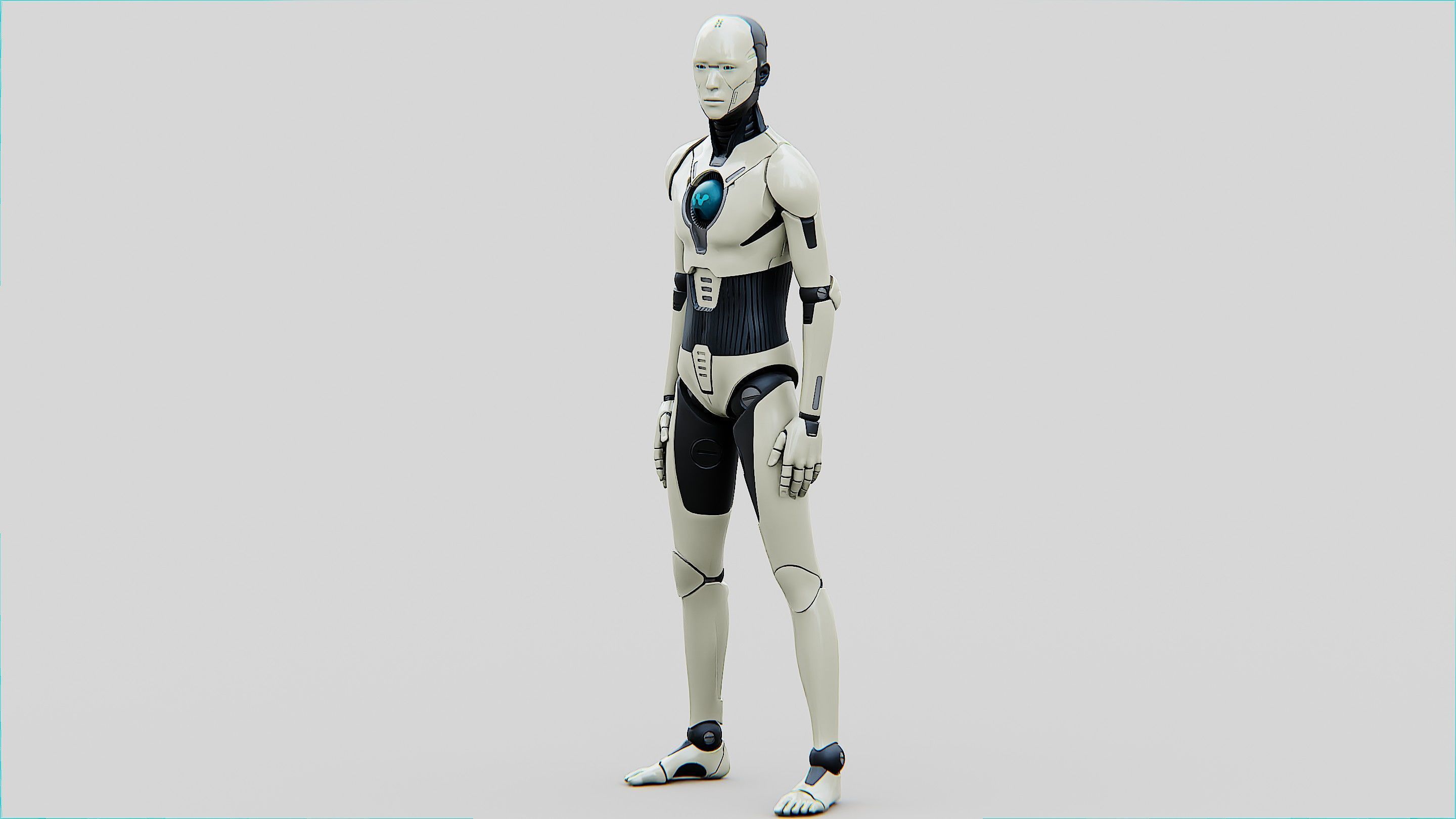 HUMANOID ORPHEUS-C  Rigged for Unreal Engine - Unity - MIXAMO  3D model_21