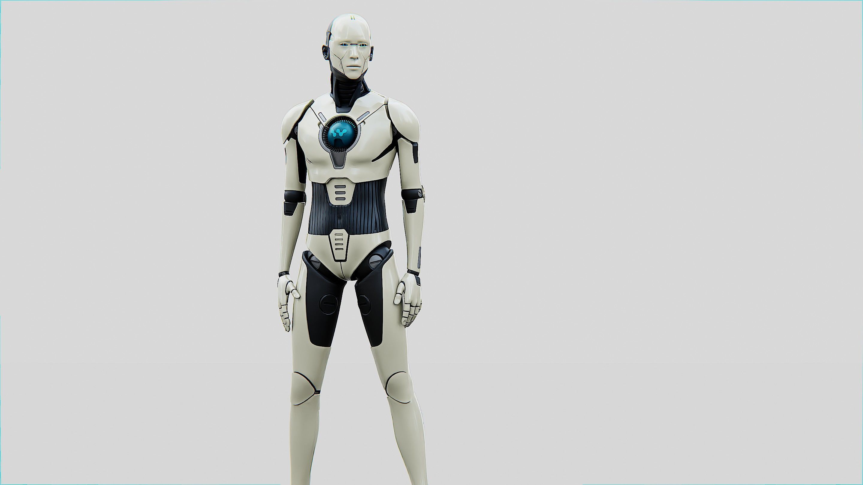HUMANOID ORPHEUS-C  Rigged for Unreal Engine - Unity - MIXAMO  3D model_3