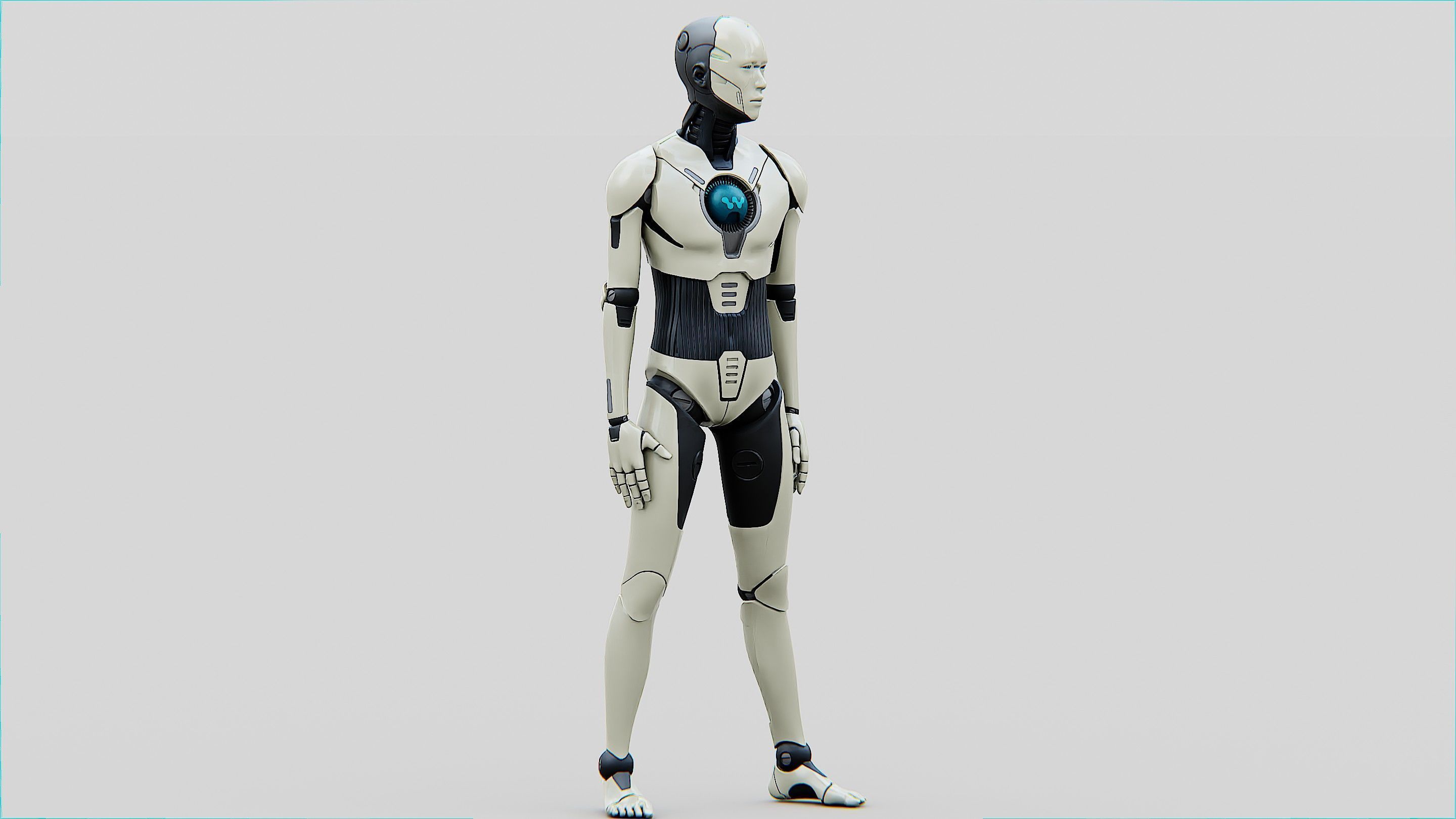 HUMANOID ORPHEUS-C  Rigged for Unreal Engine - Unity - MIXAMO  3D model_6