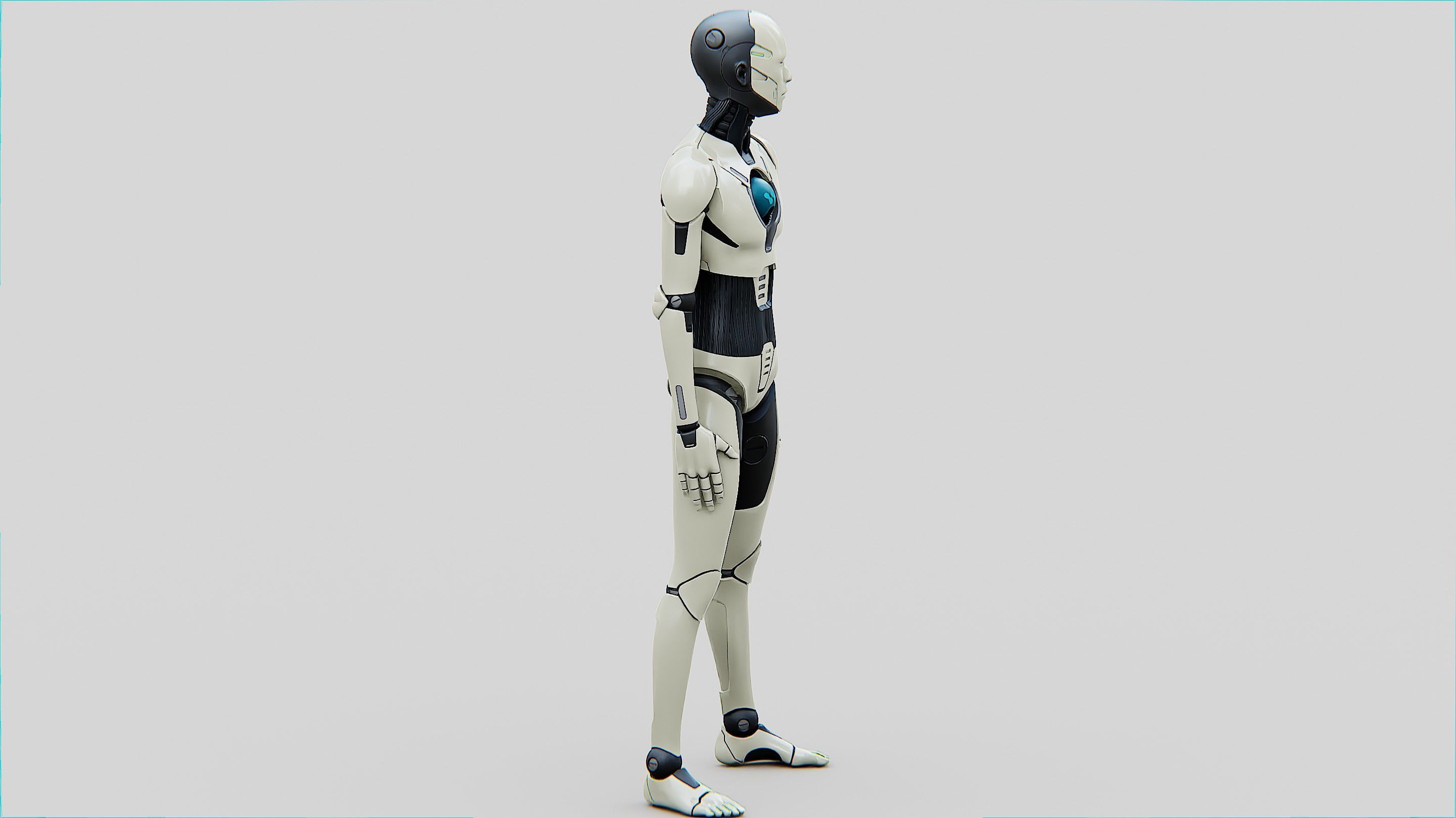 HUMANOID ORPHEUS-C  Rigged for Unreal Engine - Unity - MIXAMO  3D model_9