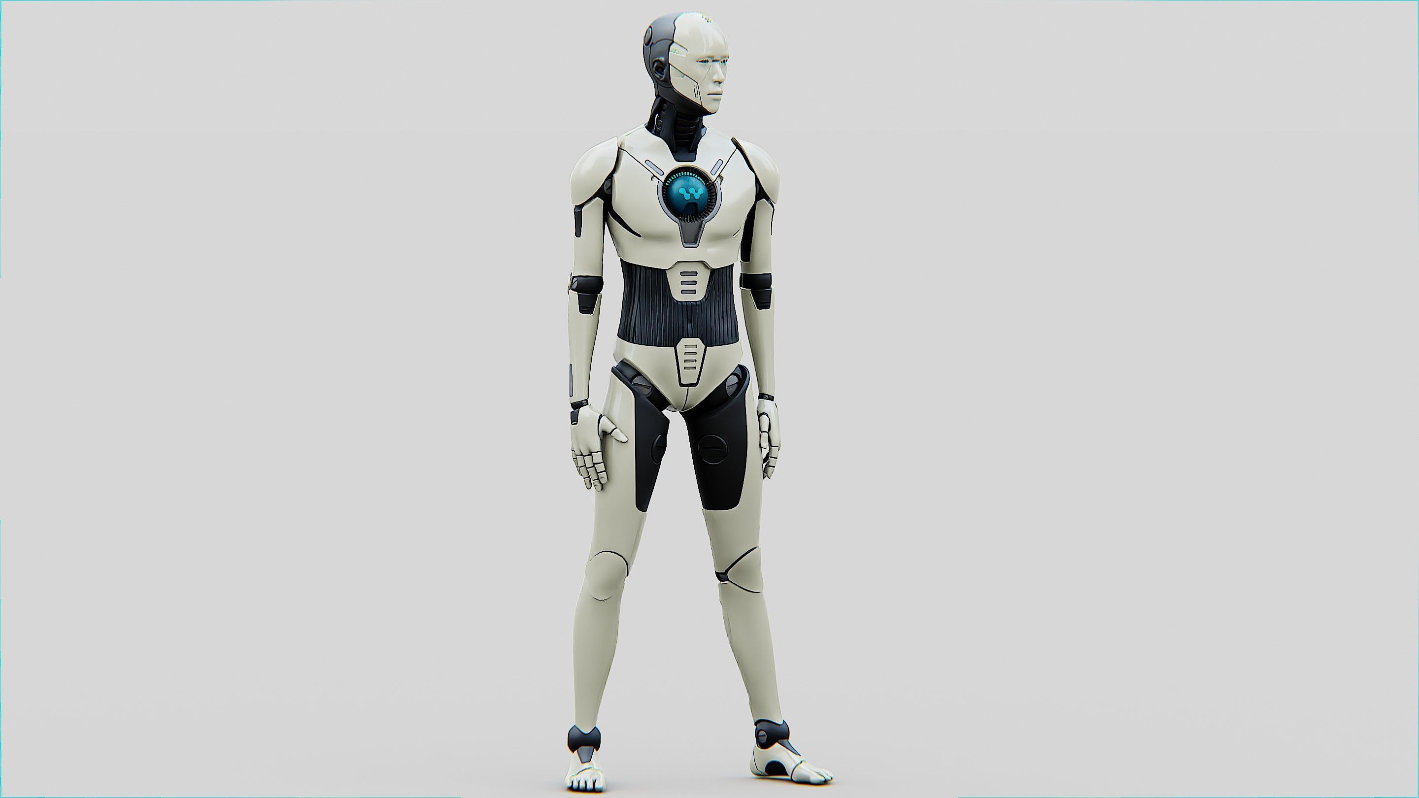 HUMANOID ORPHEUS-C  Rigged for Unreal Engine - Unity - MIXAMO  3D model_5