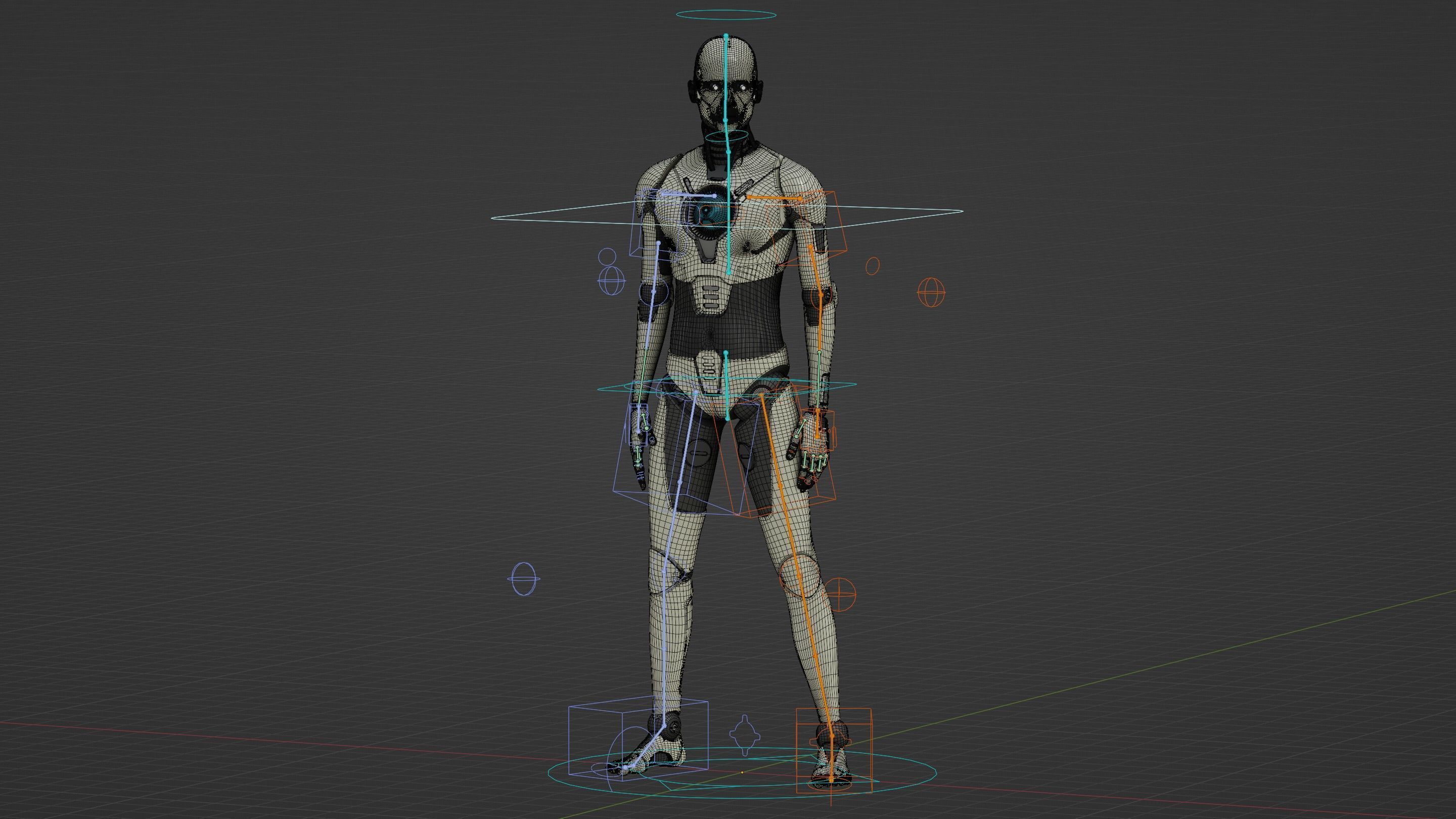 HUMANOID ORPHEUS-C  Rigged for Unreal Engine - Unity - MIXAMO  3D model_37