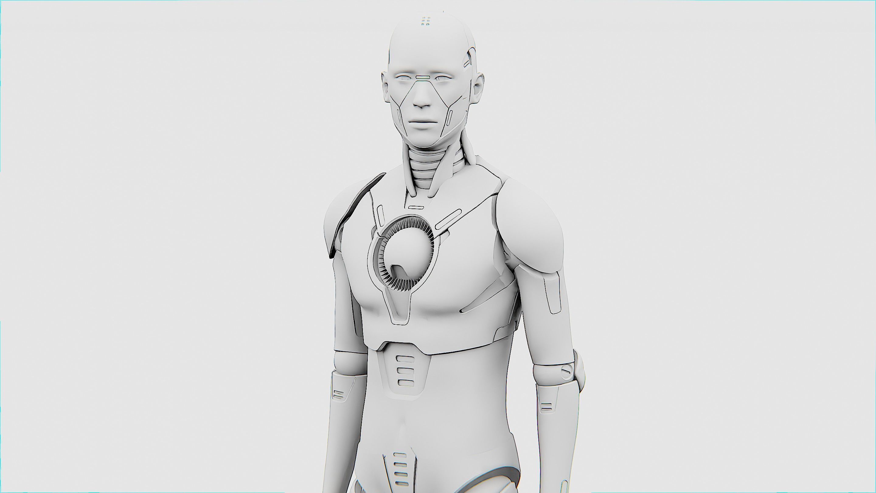 HUMANOID ORPHEUS-C  Rigged for Unreal Engine - Unity - MIXAMO  3D model_34
