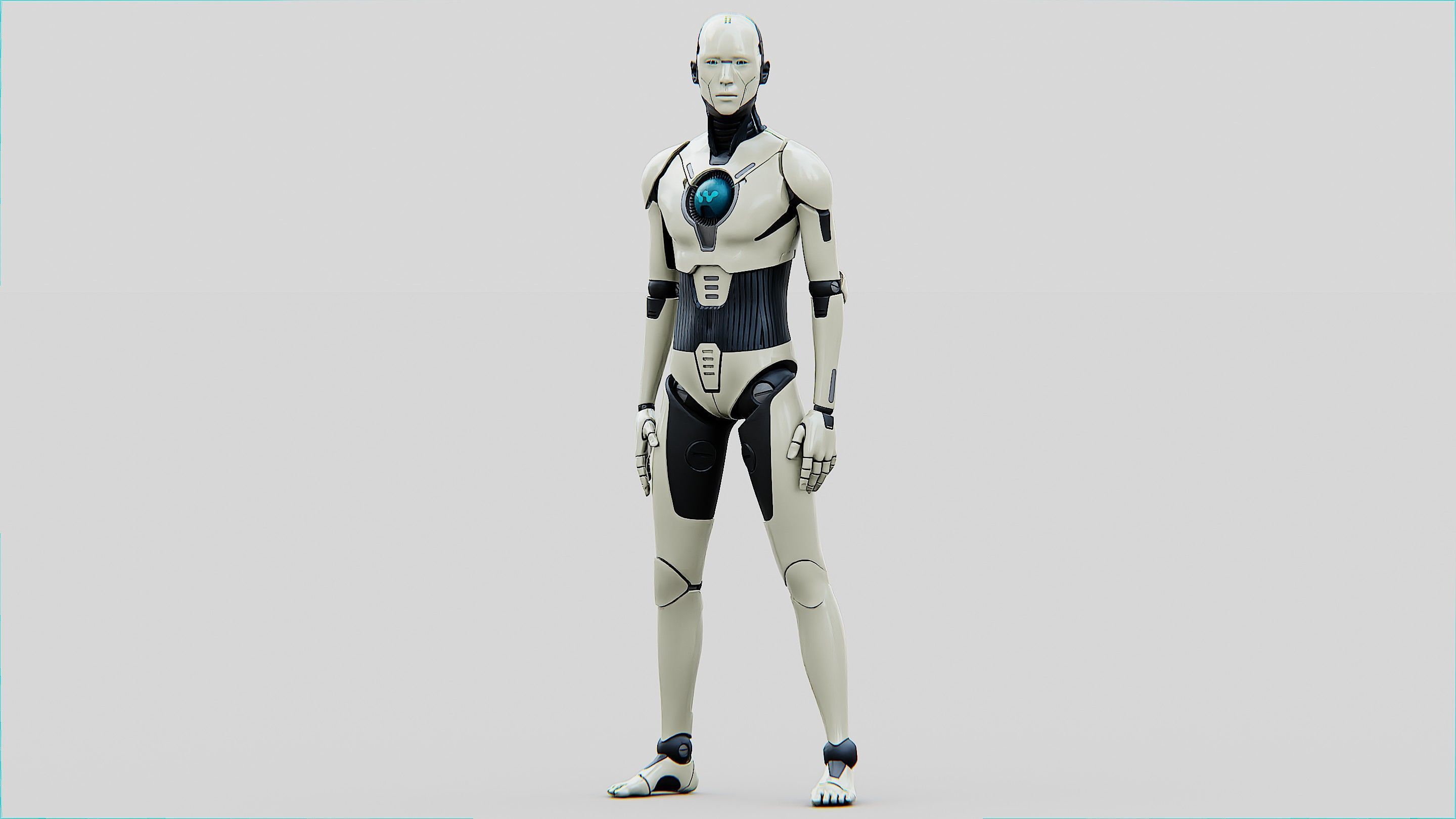 HUMANOID ORPHEUS-C  Rigged for Unreal Engine - Unity - MIXAMO  3D model_22