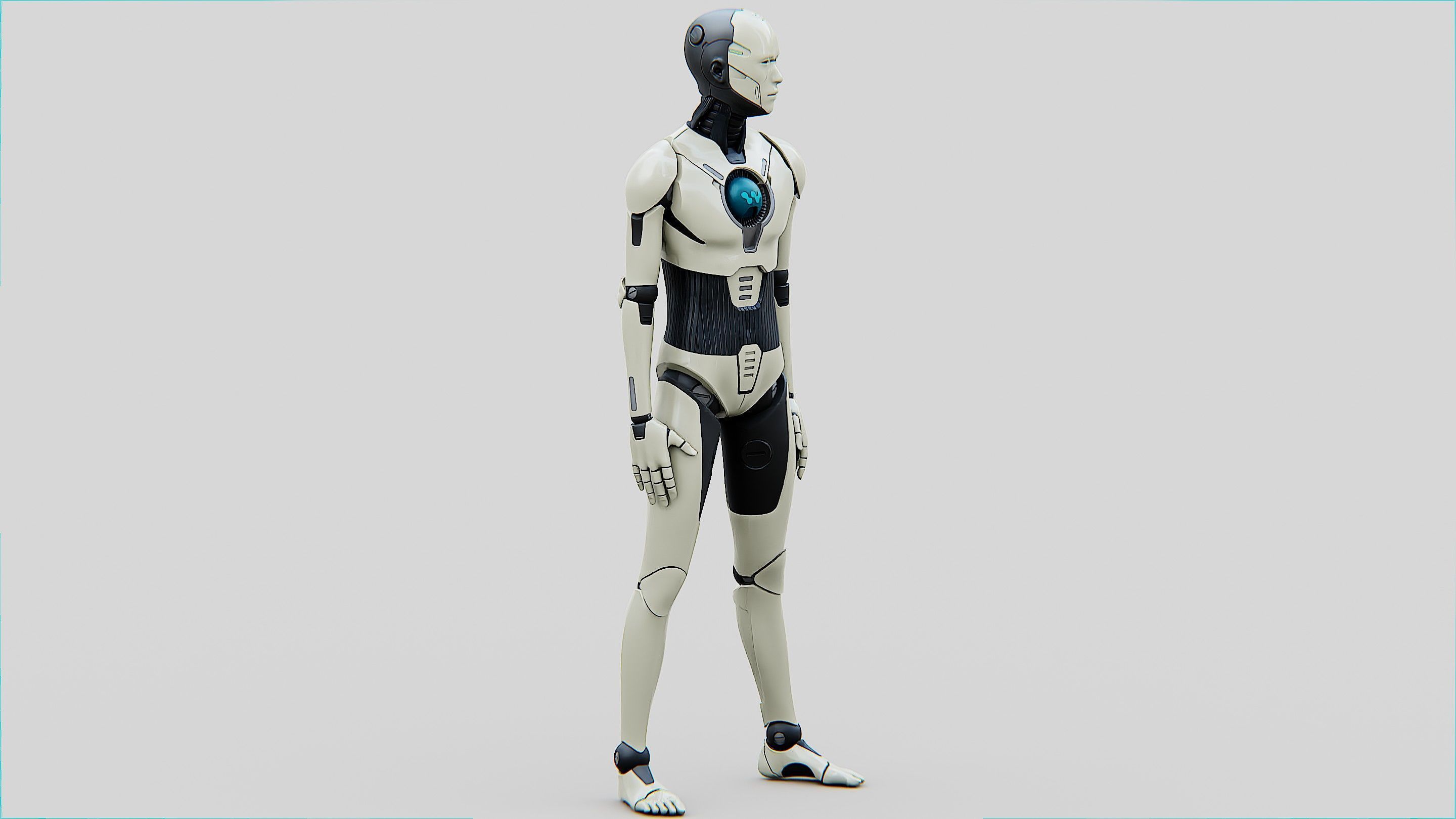 HUMANOID ORPHEUS-C  Rigged for Unreal Engine - Unity - MIXAMO  3D model_7