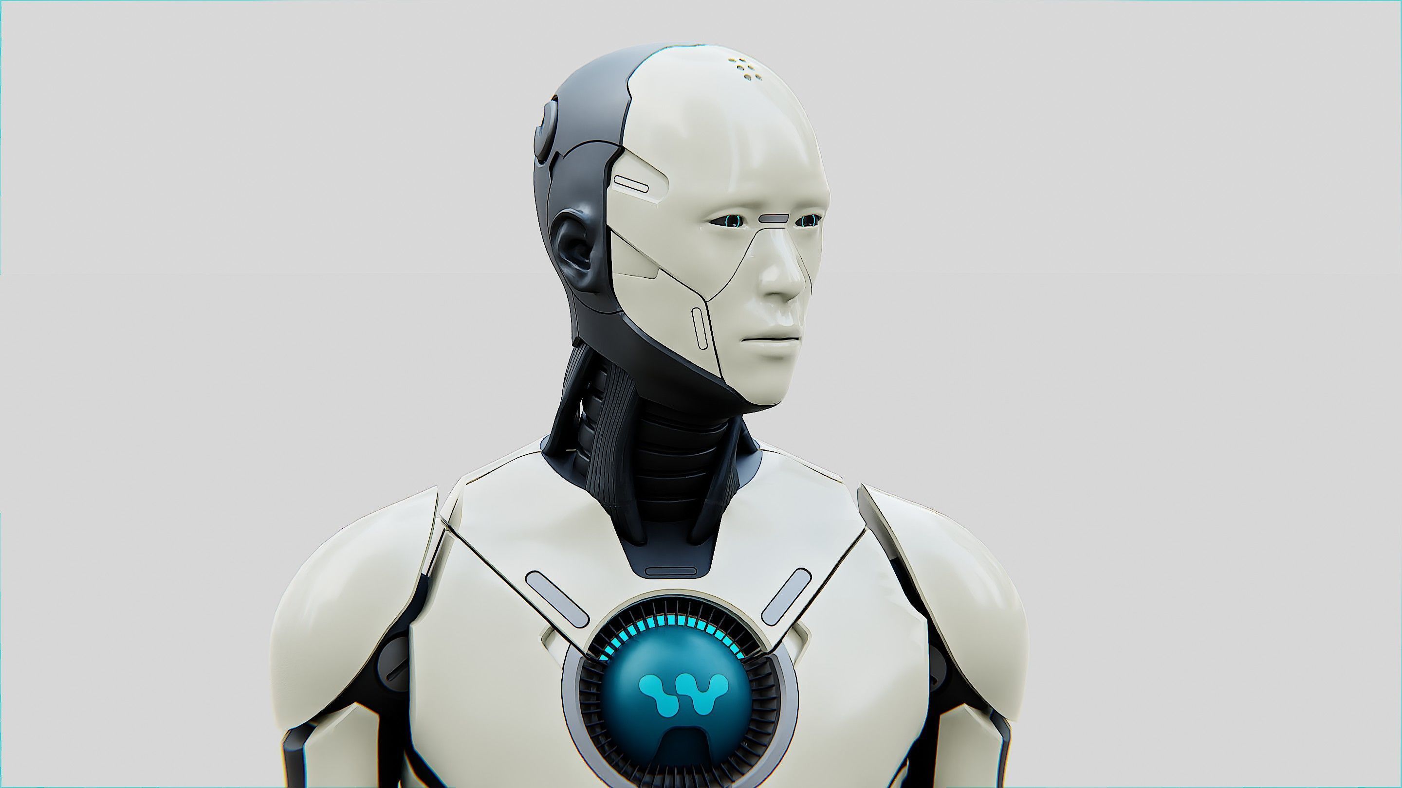 HUMANOID ORPHEUS-C  Rigged for Unreal Engine - Unity - MIXAMO  3D model_24