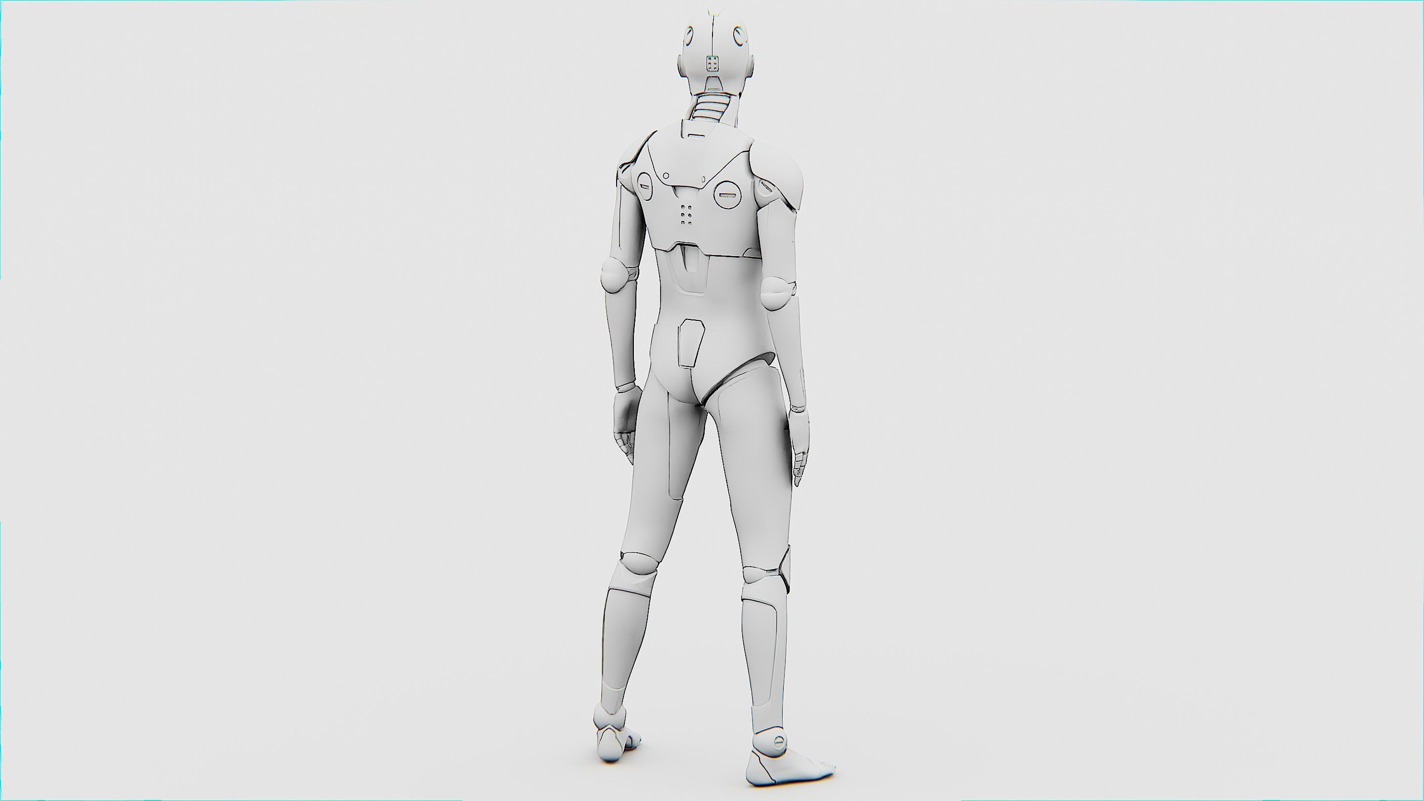 HUMANOID ORPHEUS-C  Rigged for Unreal Engine - Unity - MIXAMO  3D model_33