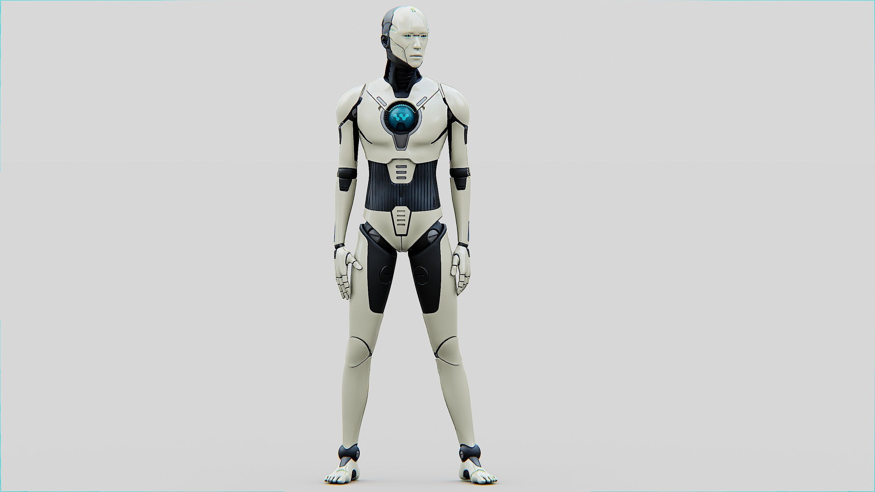 HUMANOID ORPHEUS-C  Rigged for Unreal Engine - Unity - MIXAMO  3D model_4