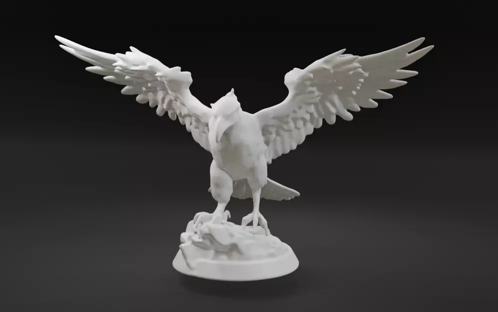 Majestic Eagle Miniature Printable Model 3D print model_0