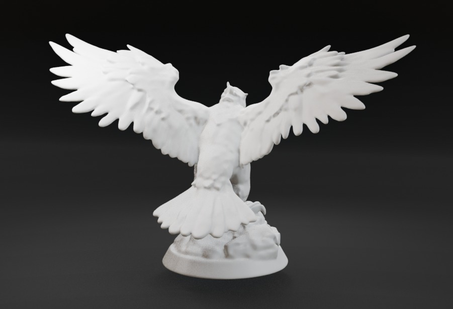 Majestic Eagle Miniature Printable Model 3D print model_2