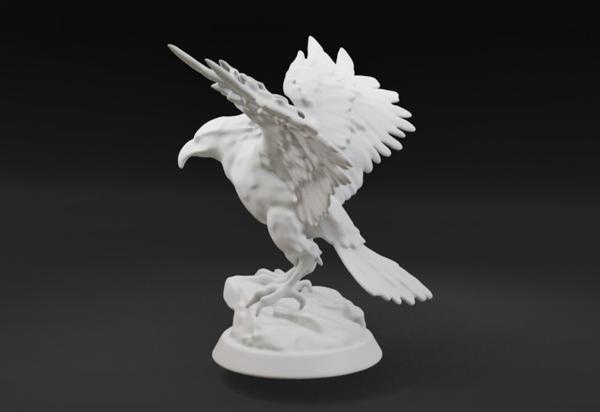 Majestic Eagle Miniature Printable Model 3D print model_3
